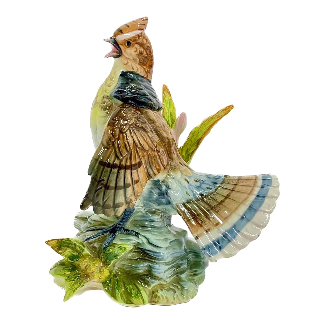 Porcelain Grouse Bird Figurine: Vintage Japanese porcelain grouse bird figurine....Marked "Norleans, Japan" with a sticker on the underside. Condition: Alterations: Original Condition Unaltered Imperfections: Some Imperfections