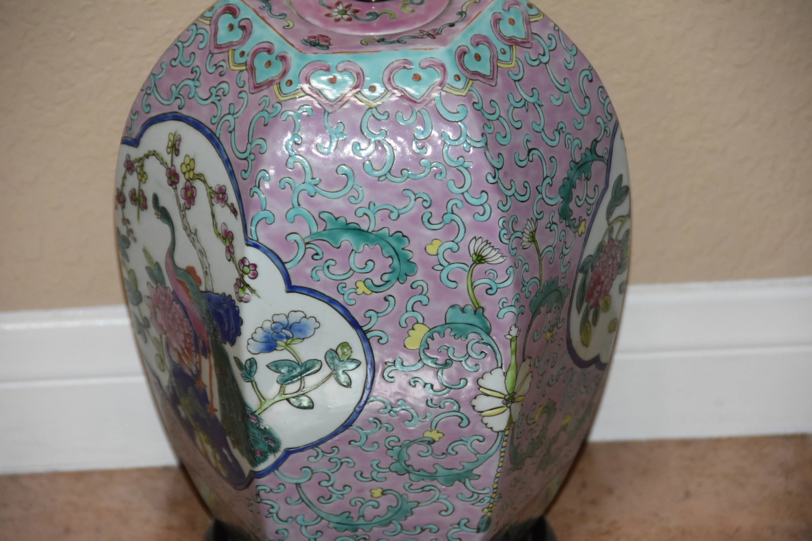 Nyonya Phoenix Octagonal Ginger Jar Lamp - 6