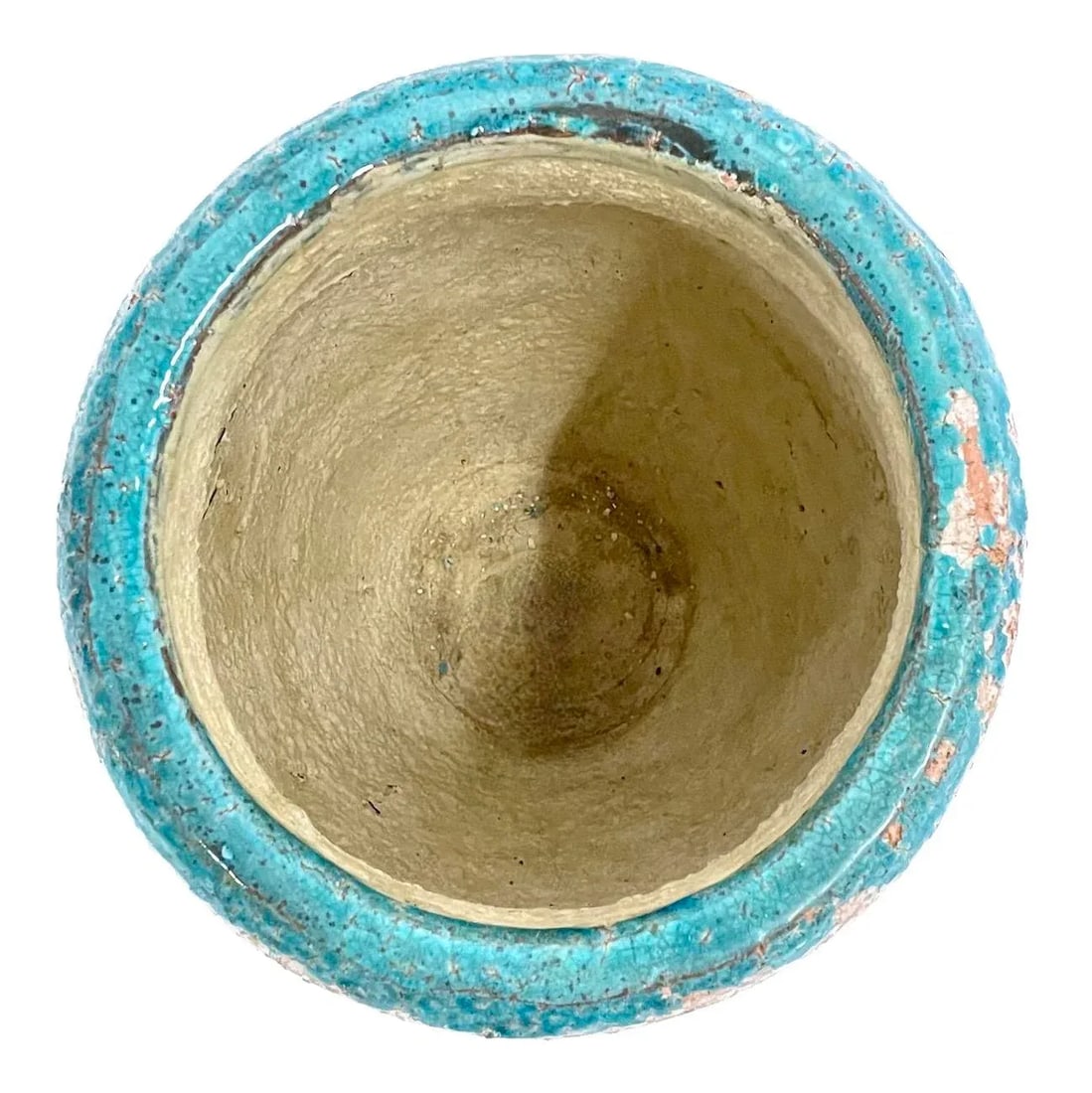 Aged Turquoise Glaze Acanthus Leaf Pot - 3