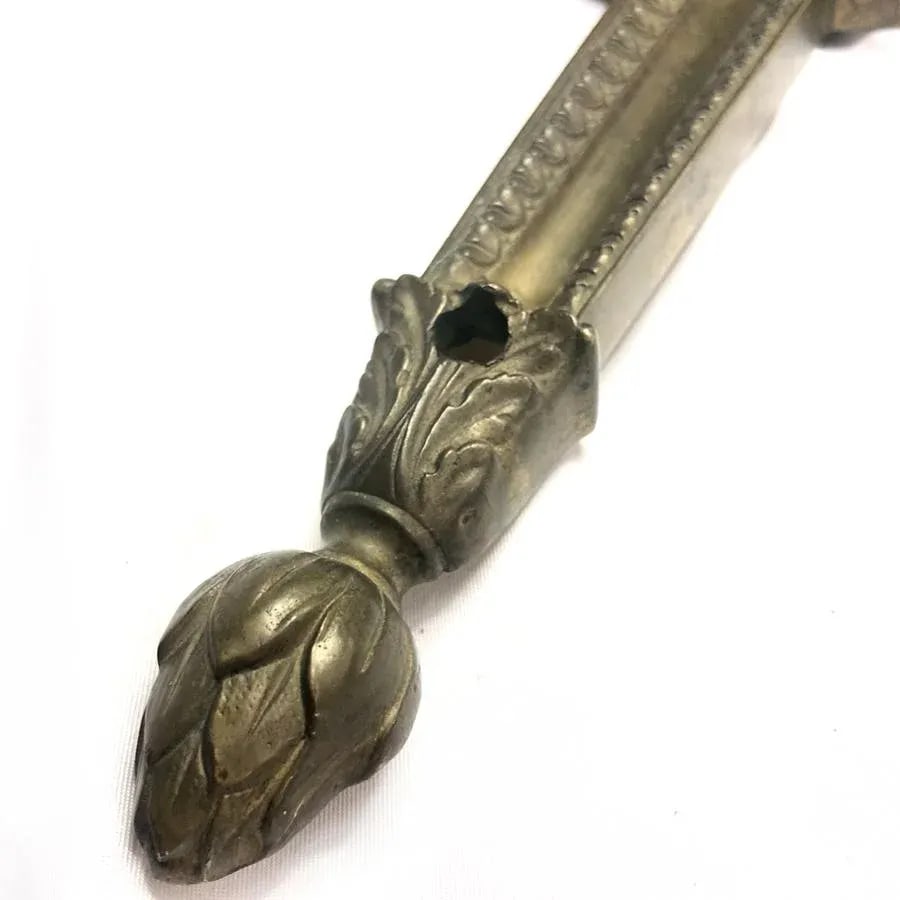 1930s Large Vintage French Empire Brass Double Arm Sconce - 3