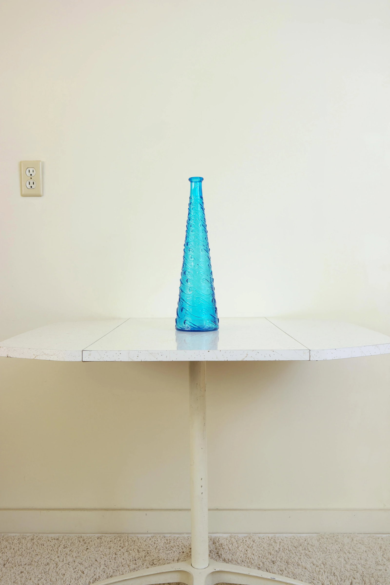 Vintage Italian Blue Glass Decorative Bottle - 6