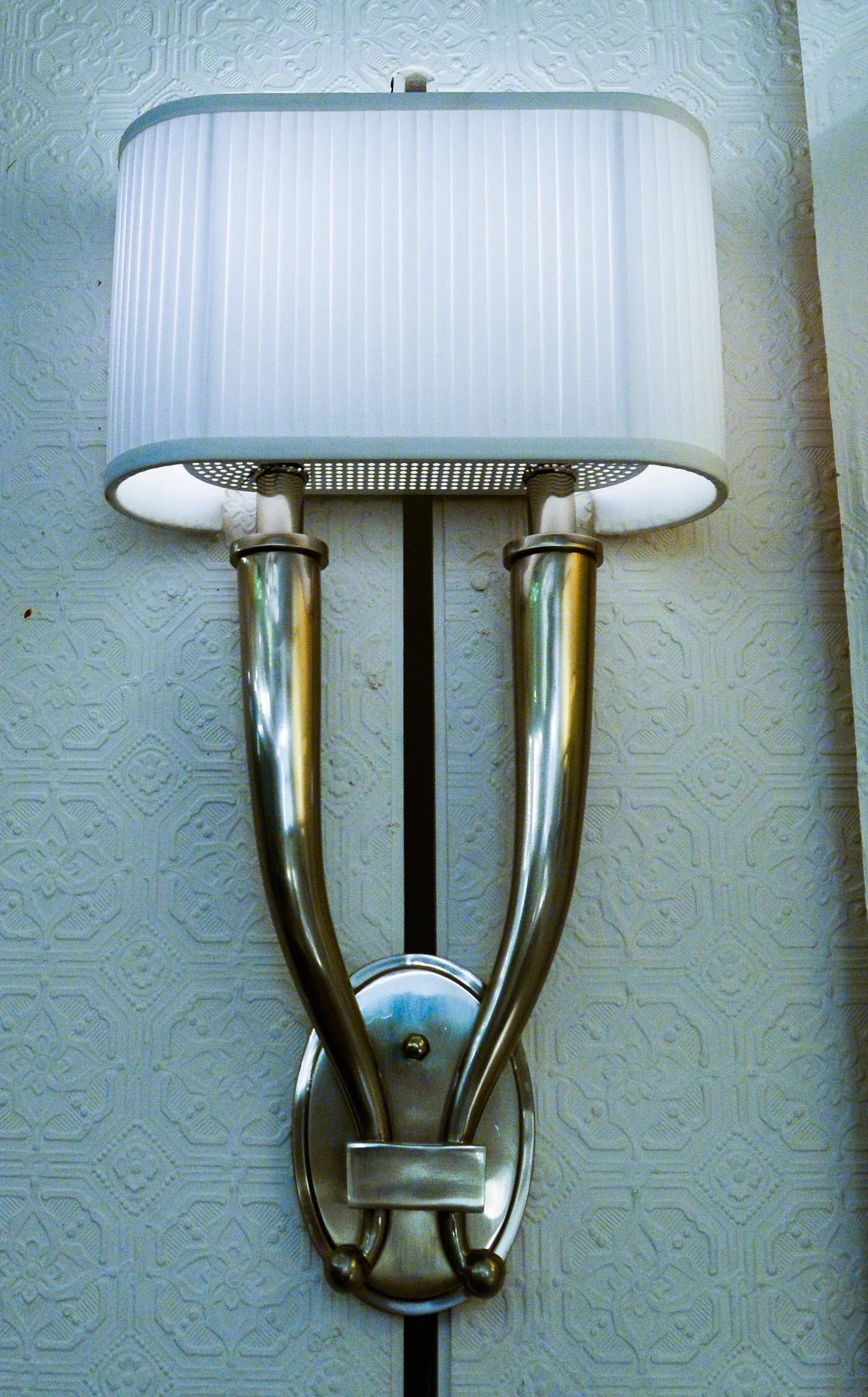Two Light Nickel Sconce - 3