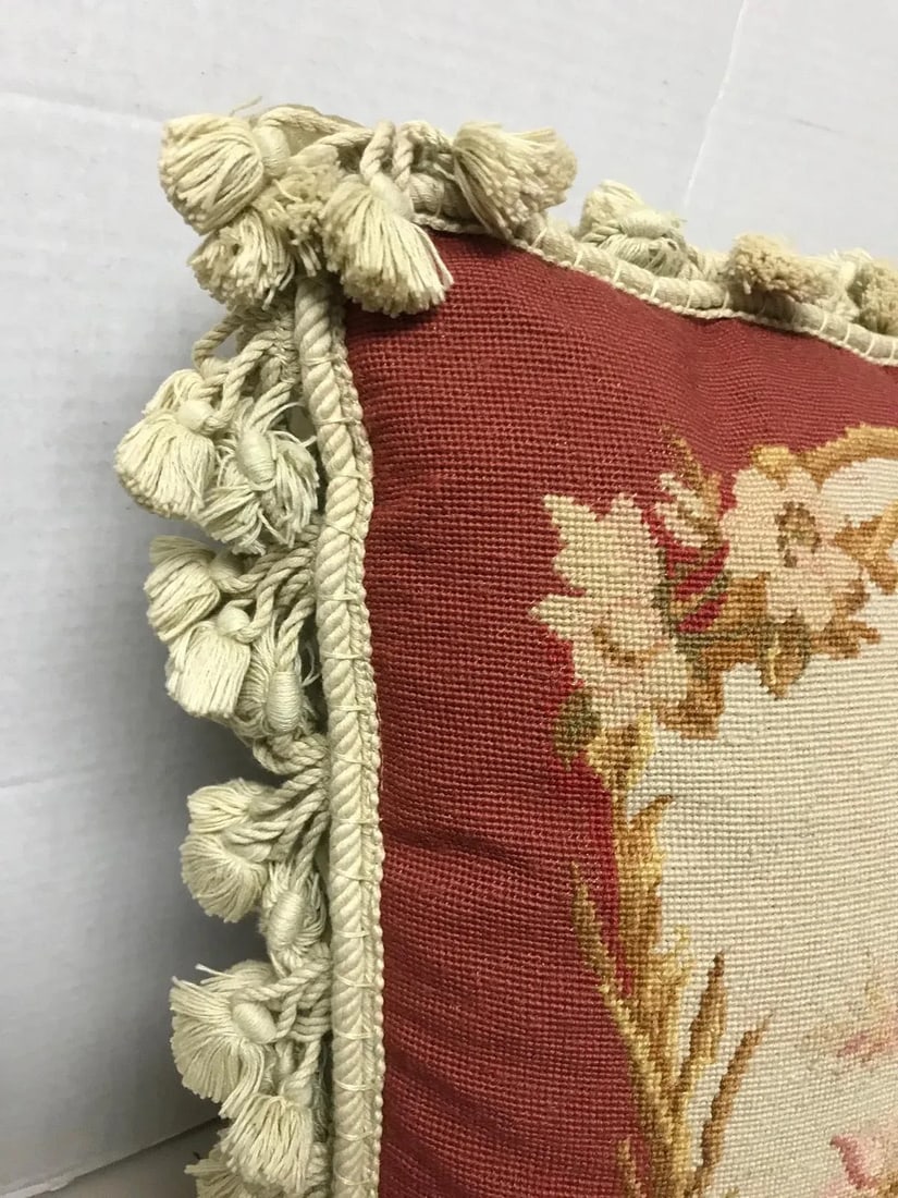 Traditional Chealsea Textiles Company Needlepoint Pillow - 3