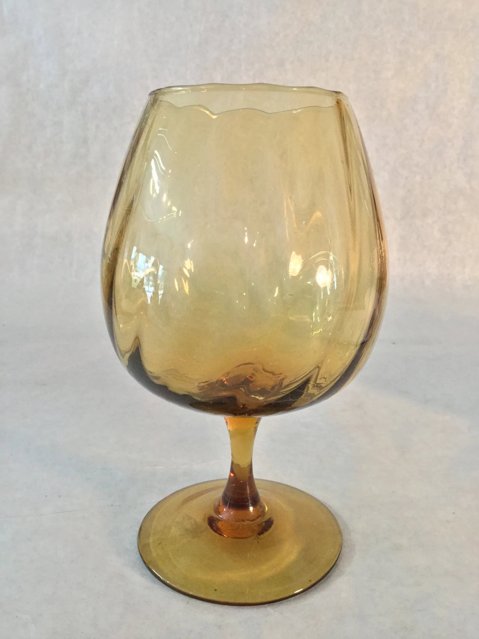 Large Mid Century Gold Empoli Snifter /Vase - 4