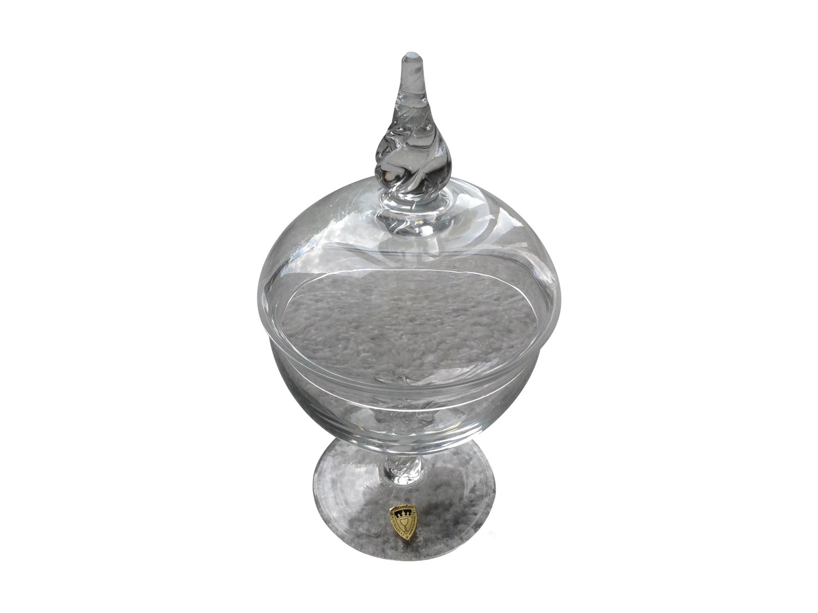 Handmade Crystal Glass Dish: Here we have a Poschinger Kristallglas Handgearbeitet also known as a Handmade Crystal Glass Dish. This is stunning and in wonderful condition! Made in Germany by Poschinger. Use this piece to store