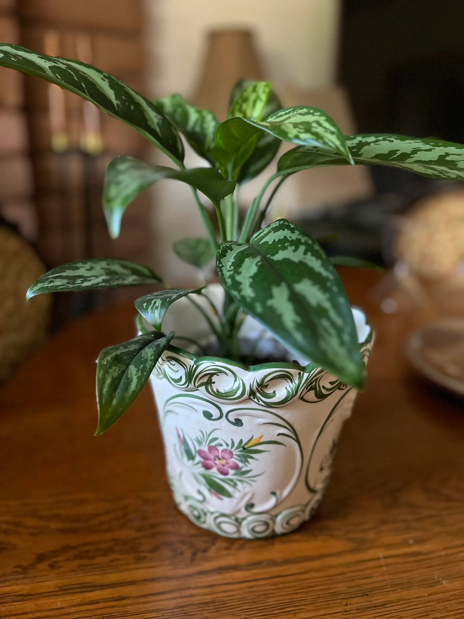 1970s European Hand-Painted Ceramic Planter - 2