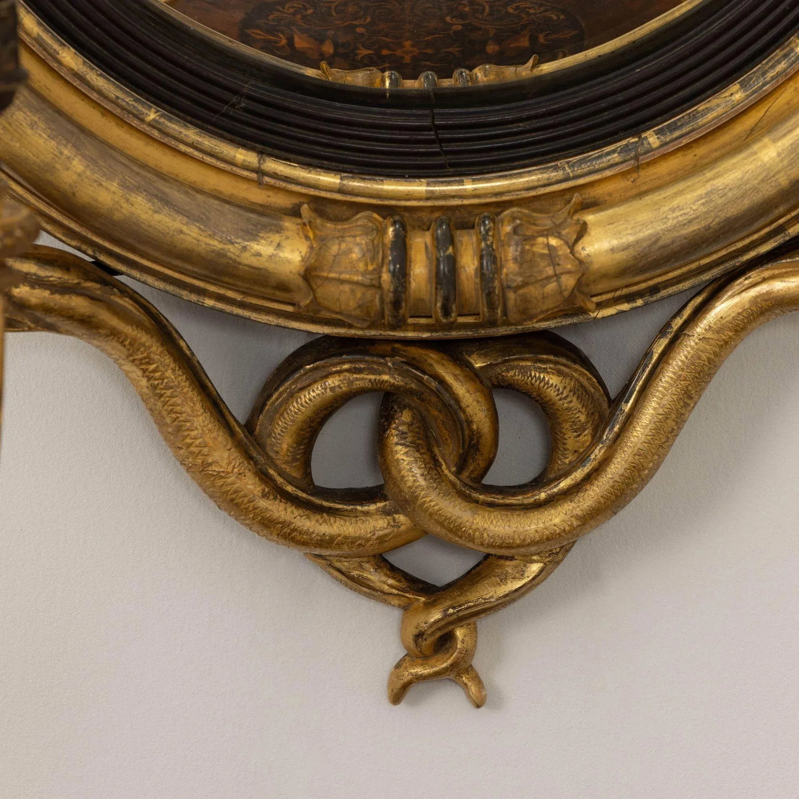 19th Century English Regency Convex Mirror in Original Giltwood - 12