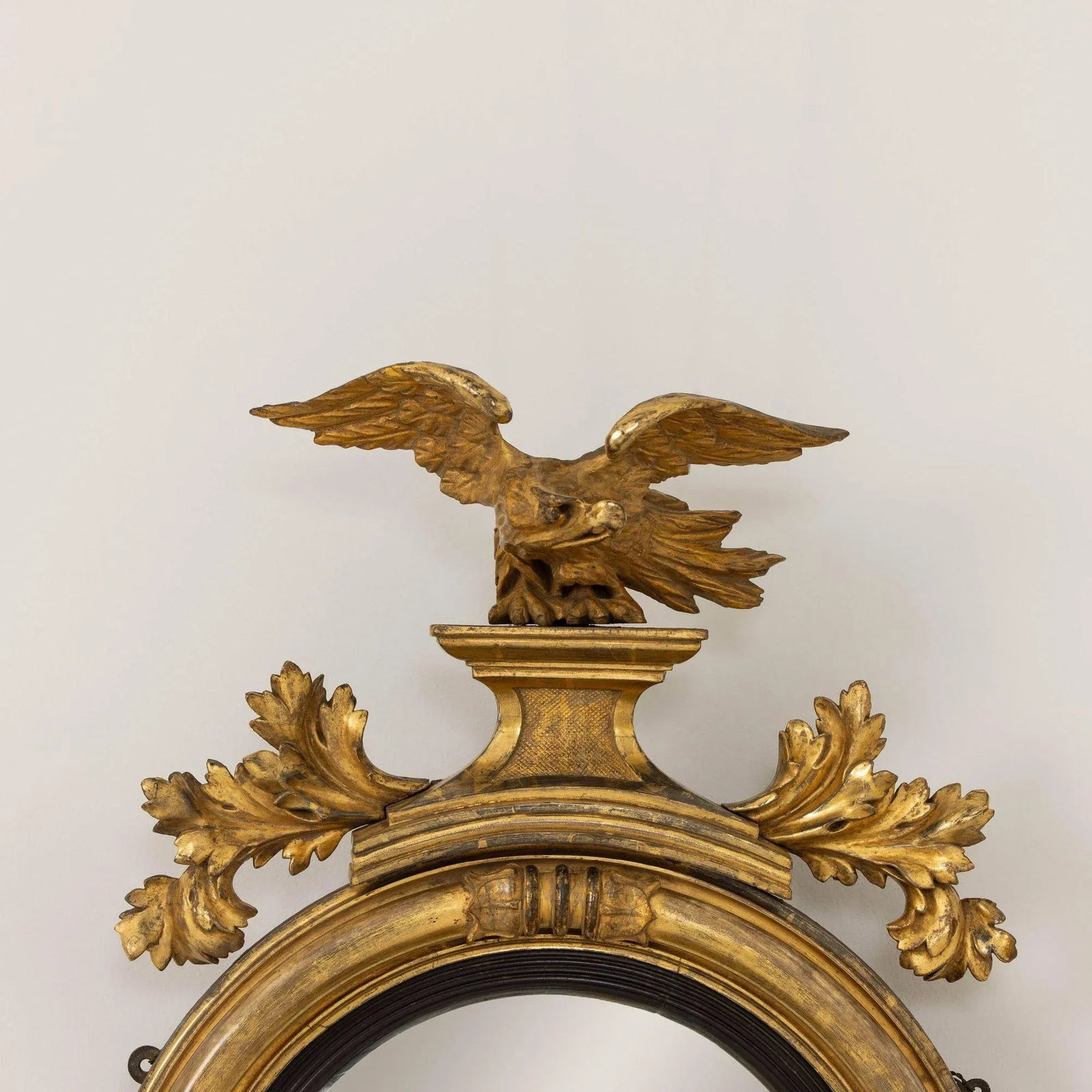 19th Century English Regency Convex Mirror in Original Giltwood - 2