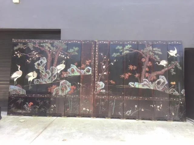 1900's Chinese 12 Panel Coromandel Screen - 2