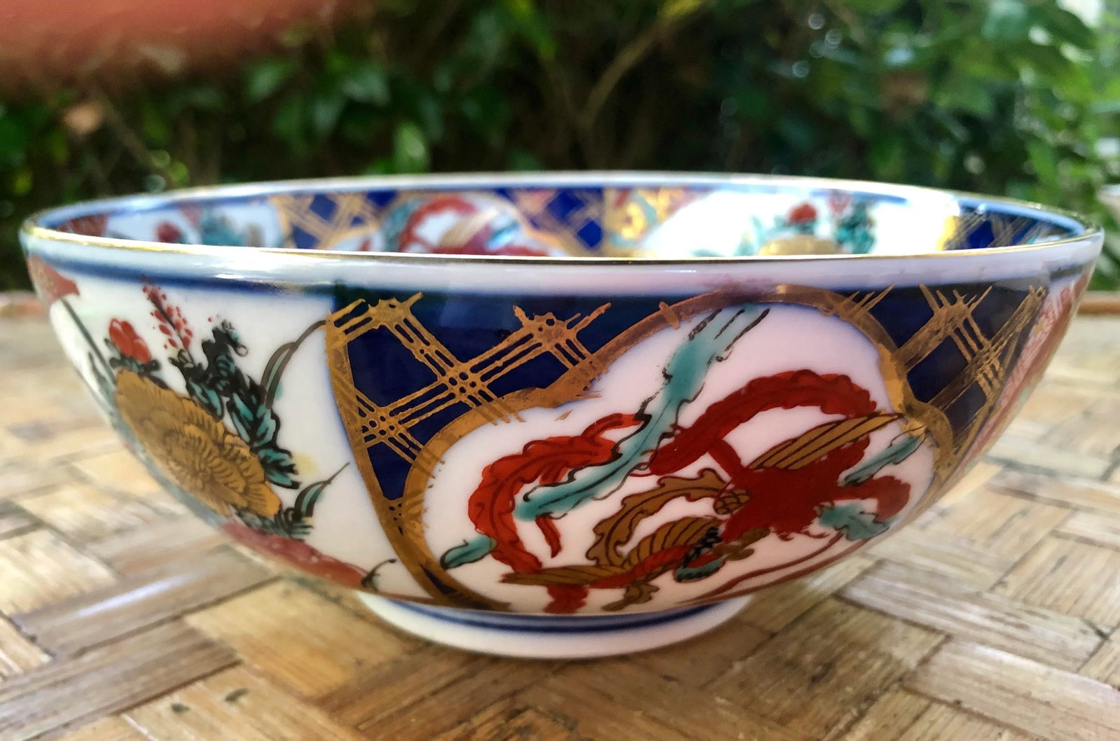 Japanese Hand-Painted Gilt Porcelain Imari Bowl - 5