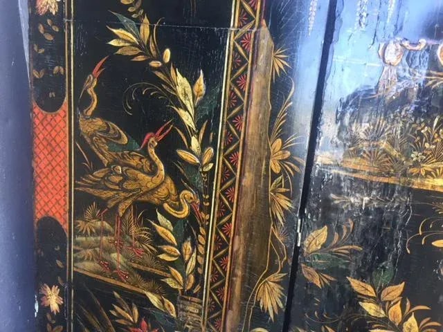 Late 19th Century Chirnoisezie 6 Panels Folding Screen - 5