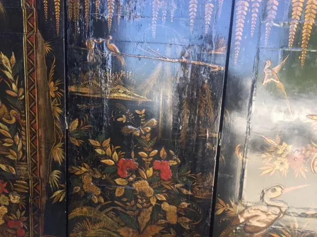 Late 19th Century Chirnoisezie 6 Panels Folding Screen - 7