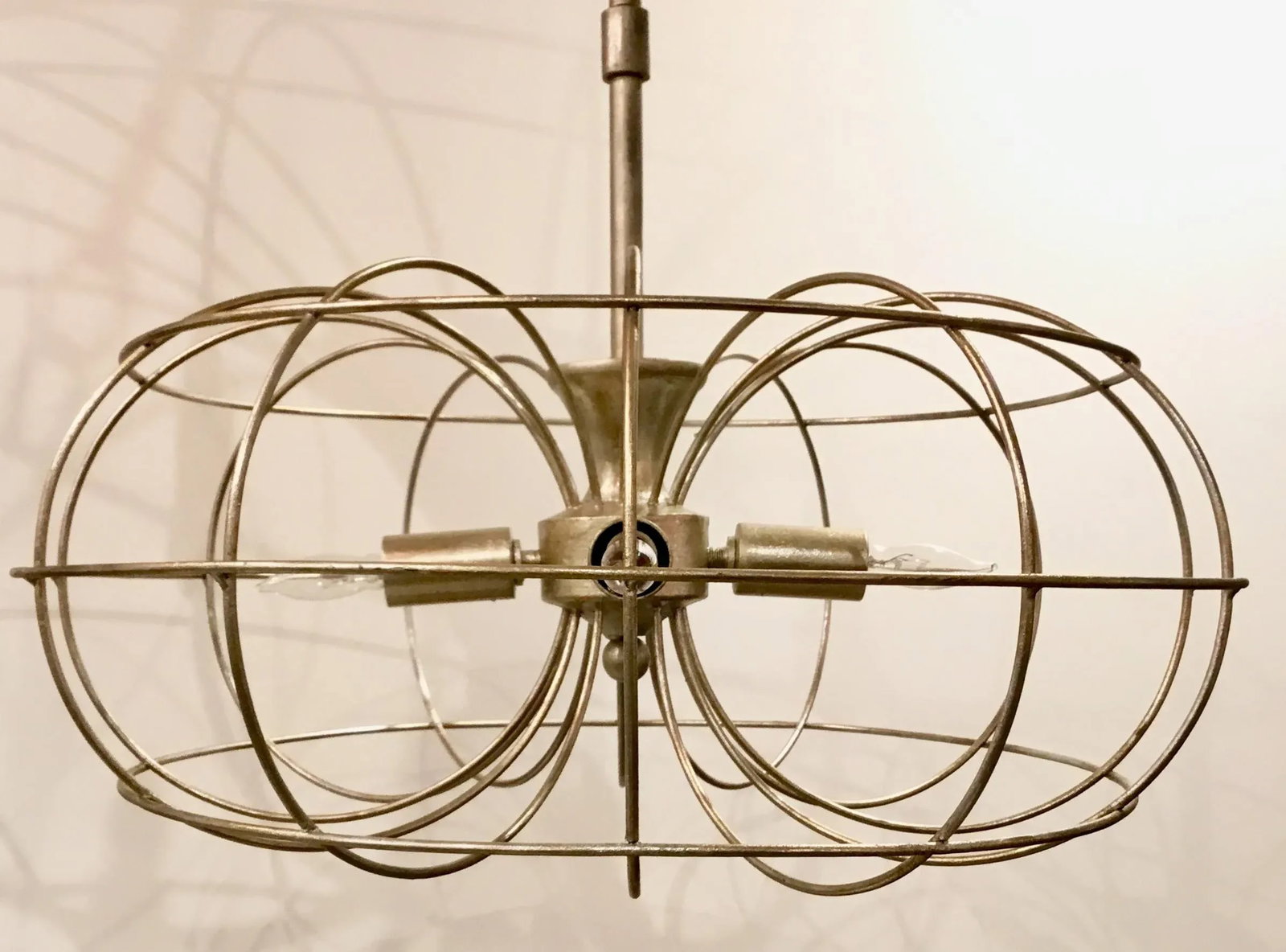 Currey & Co. Modern Silver Metal Cortina Pendant - 2