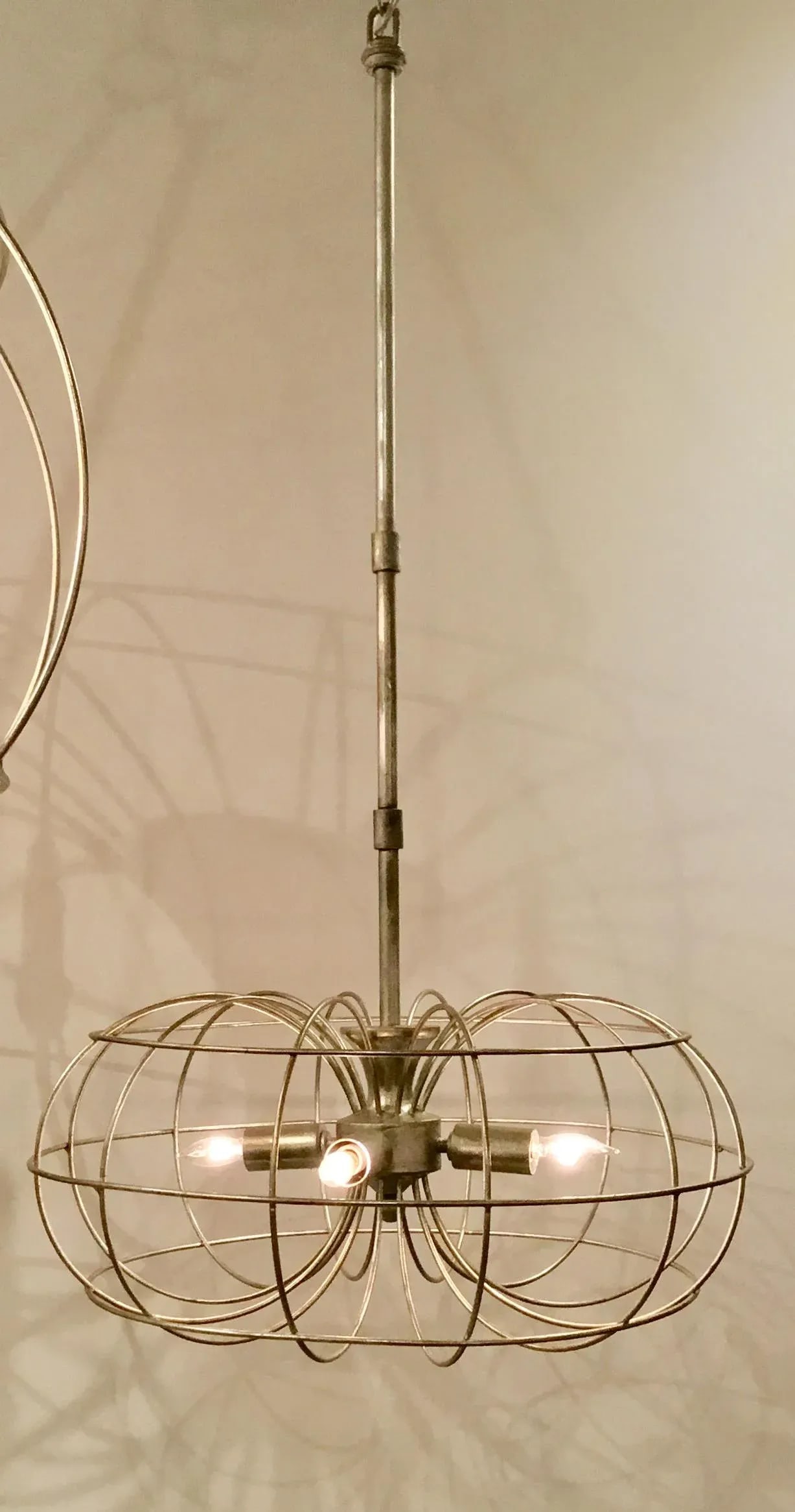 Currey & Co. Modern Silver Metal Cortina Pendant - 3