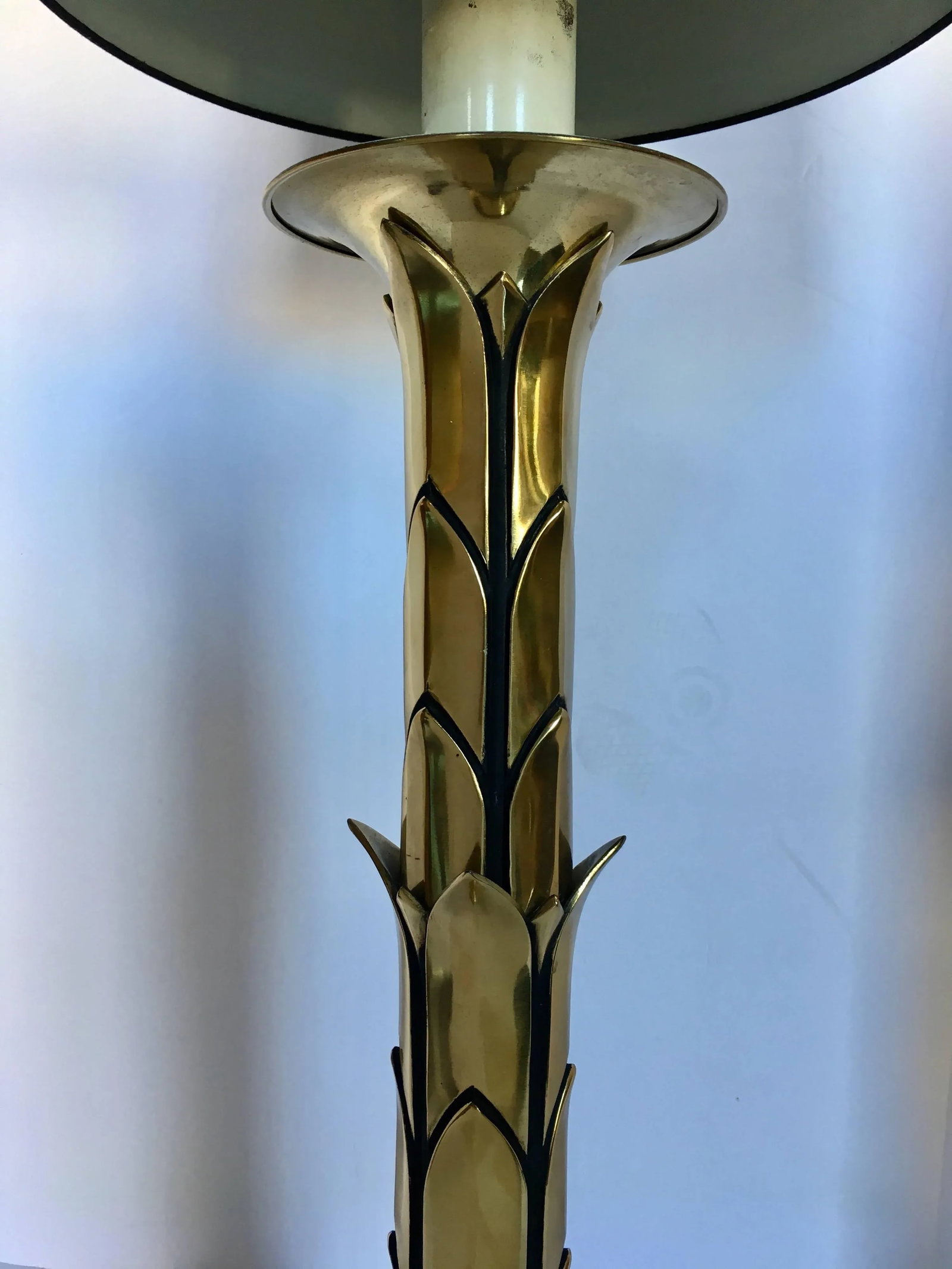 Hollywood Regency Style Brass Palm Tree Table Lamp - 2