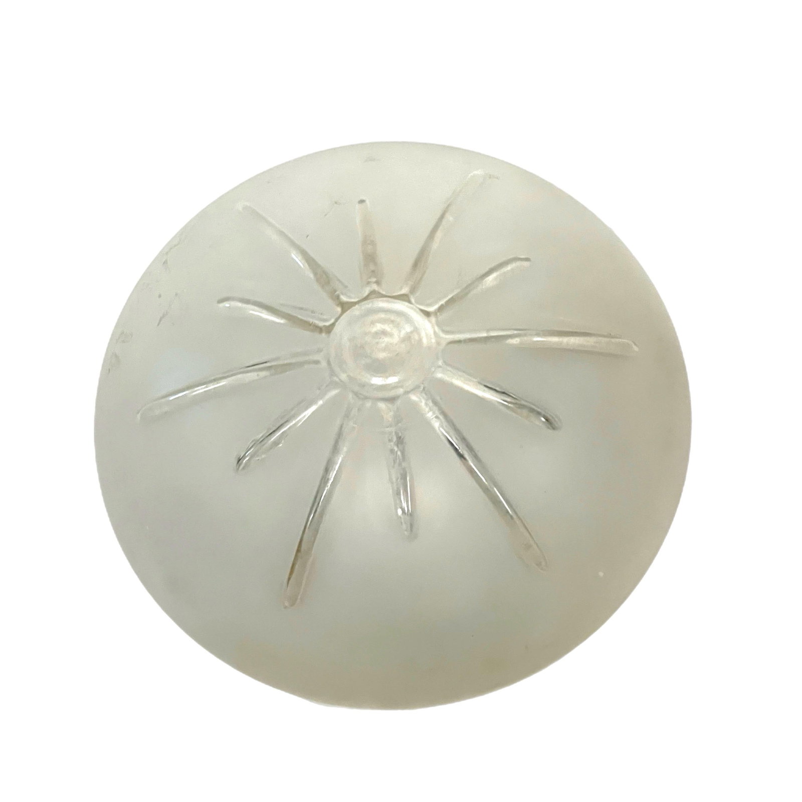 1950's Sunburst Satin and Clear Glass Flush Mount - 3