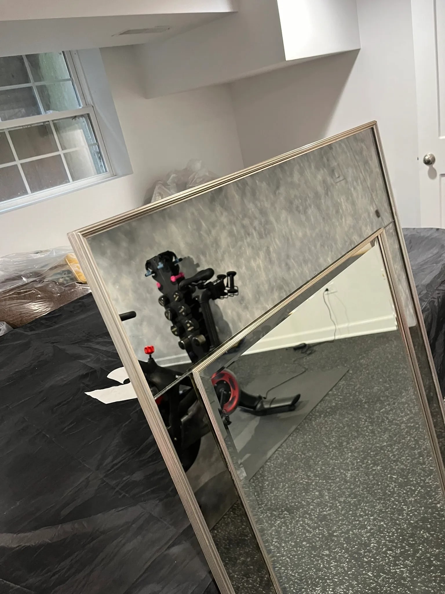 1940's Vintage Transitional Beveled Wall Mirror - 4