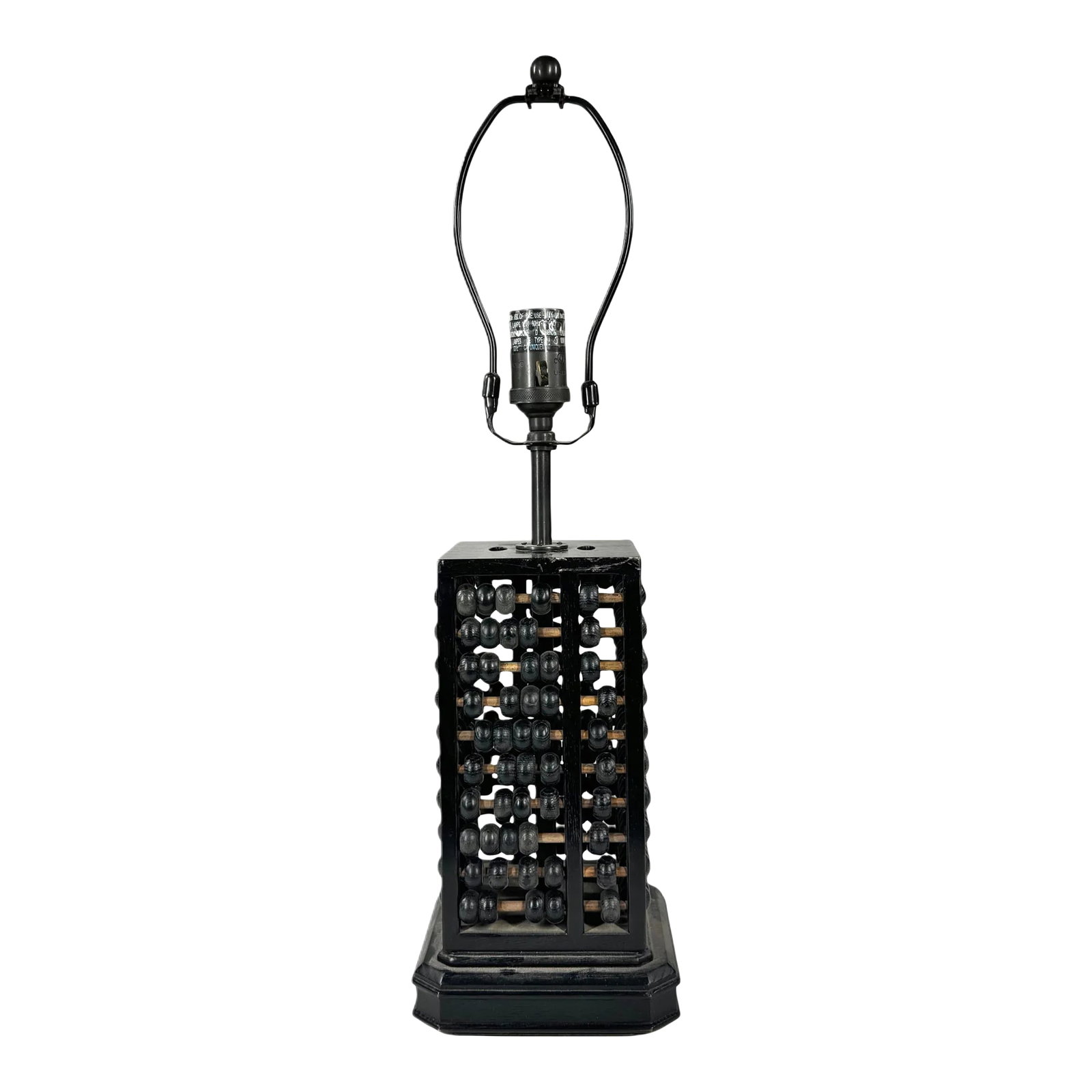 Visual Comfort Abacus Lamp: A charming lamp with an abacus base. Base measures 10.75" x 10.75" Condition: Alterations: Original Condition Unaltered Imperfections: Some Imperfections Condition Notes: In good condition Creator: Br