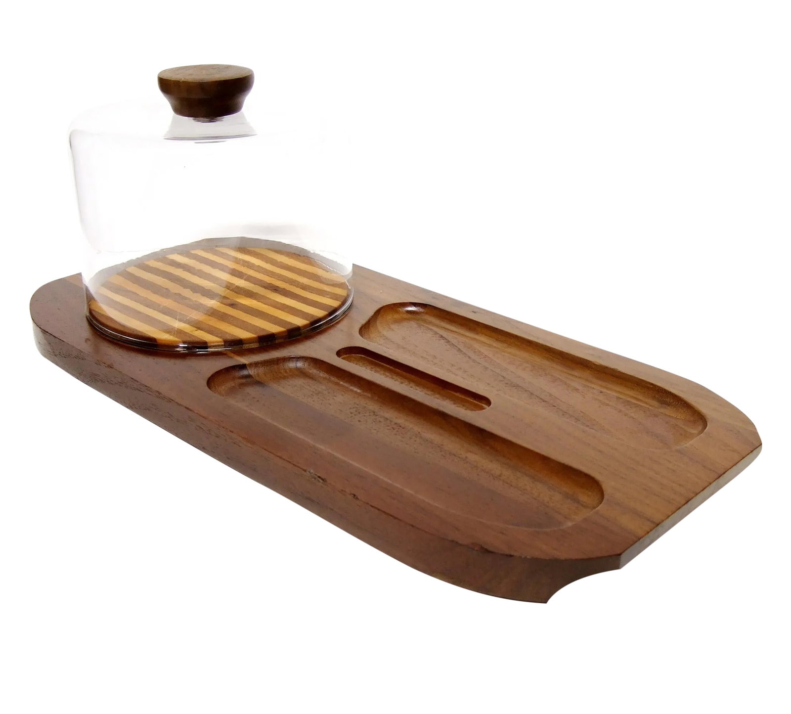 Vintage Mid Century Modern Kustom Kraft Serving Cutting Board: Hello and welcome! You are considering a vintage Kustom Kraft Serving Cutting board. This is in great condition with one small dent on the left edge as seen in the quality pictures provided. Tray is