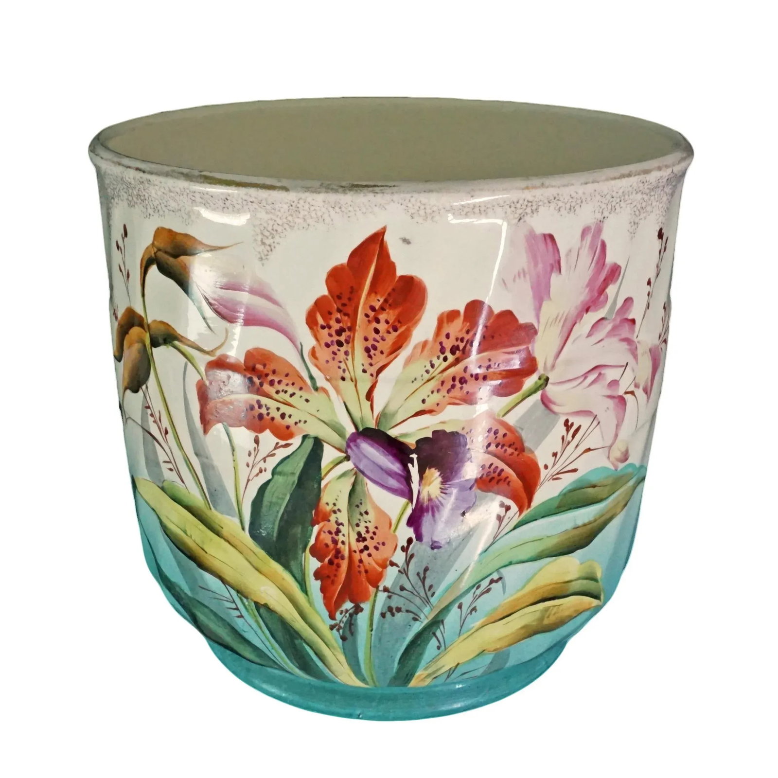 Early 20th Century Art Nouveau Orchid Cachepot - 2