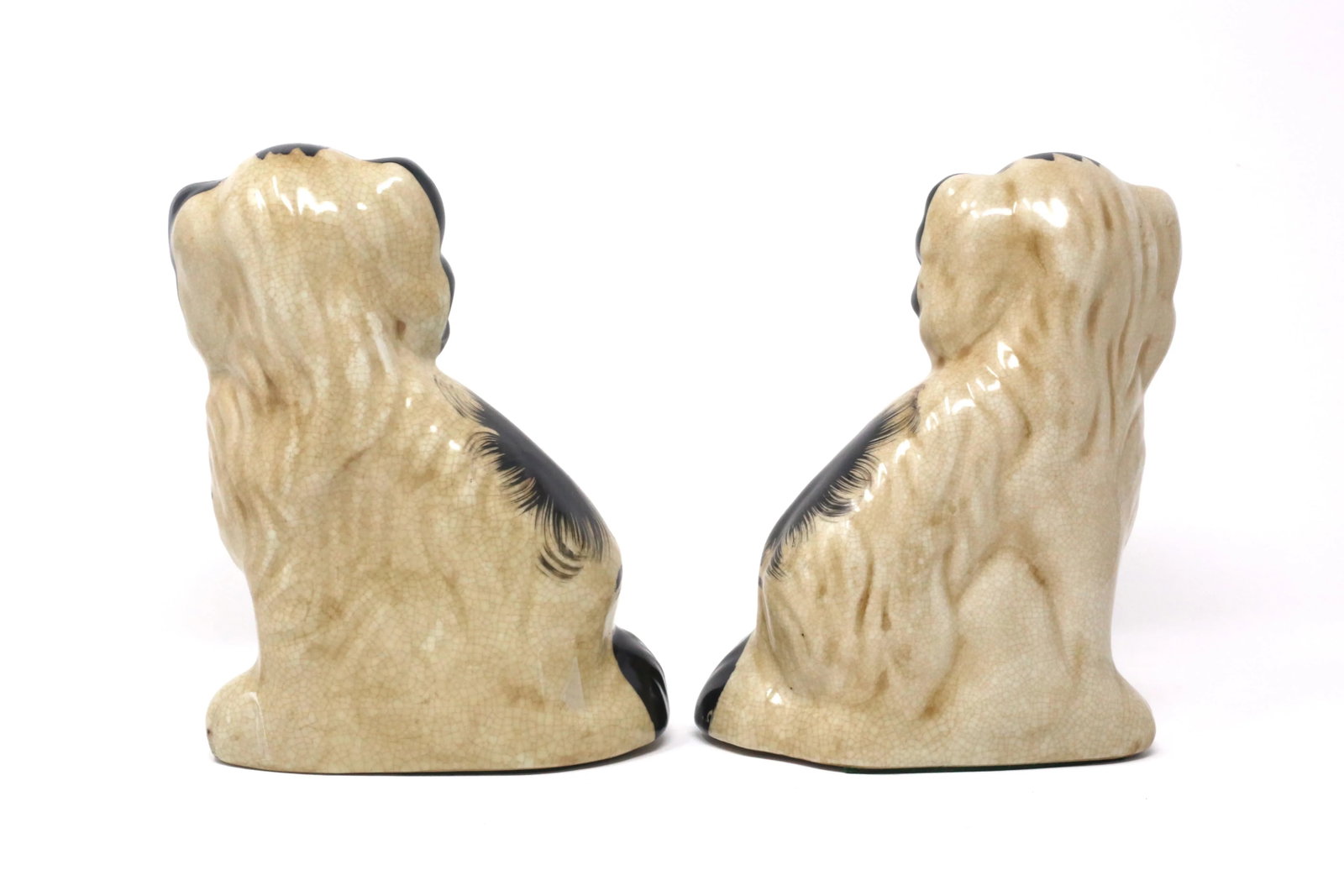 Vintage Staffordshire-Style Cavalier King Spaniel Ceramic Dog Figurines - Set of 2 - 5