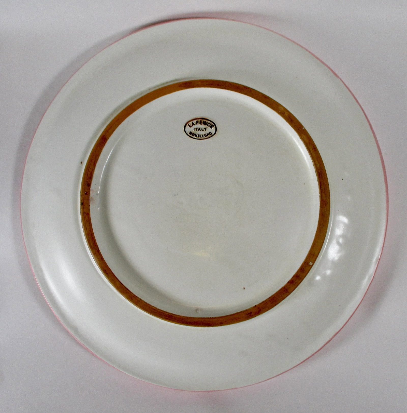 Large Late 20th Century Italian Majolica Decorative Floral Earthenware Plate - 4