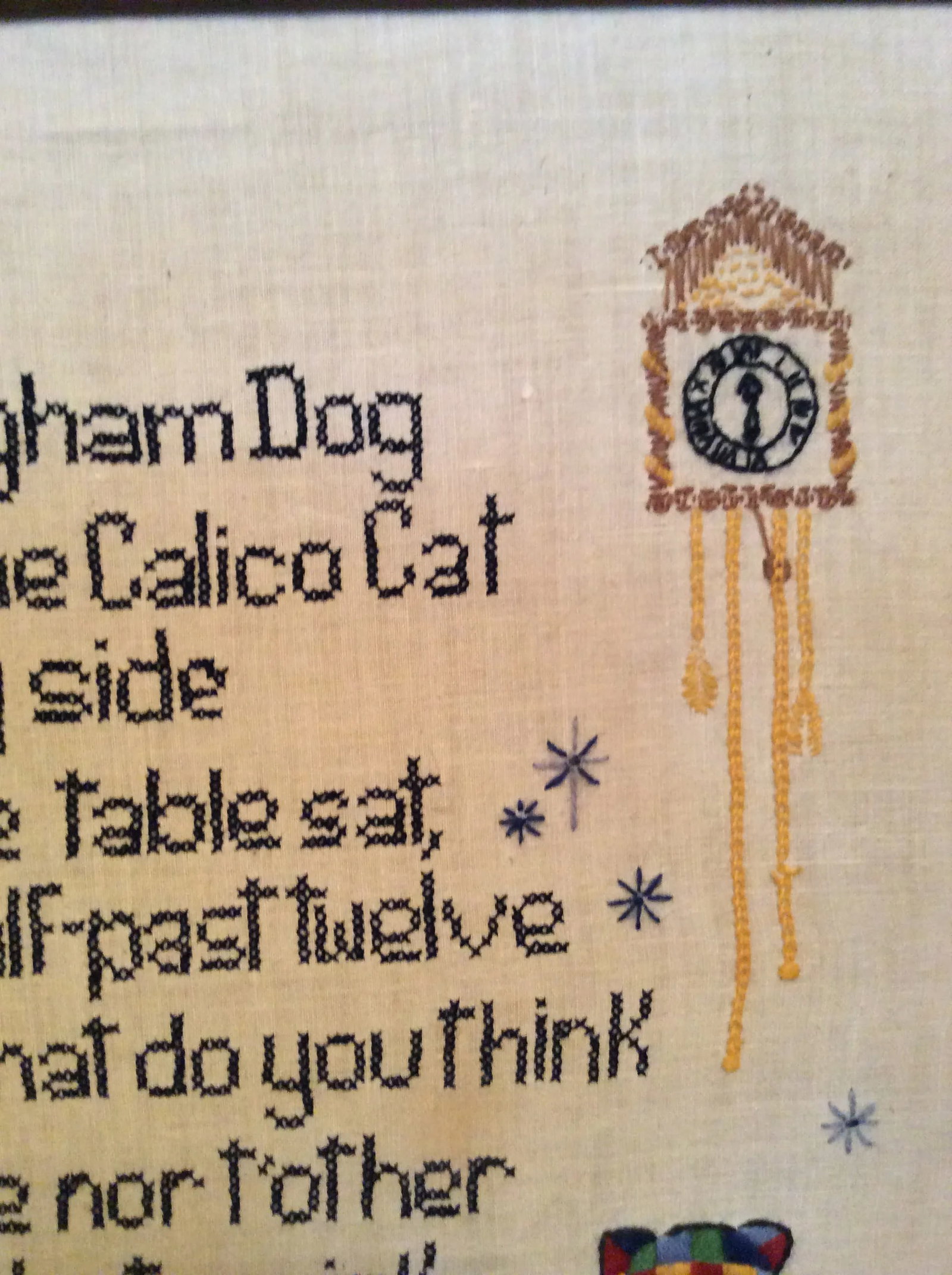 Mid Century Nursery Rhyme Cross Stitch - 7