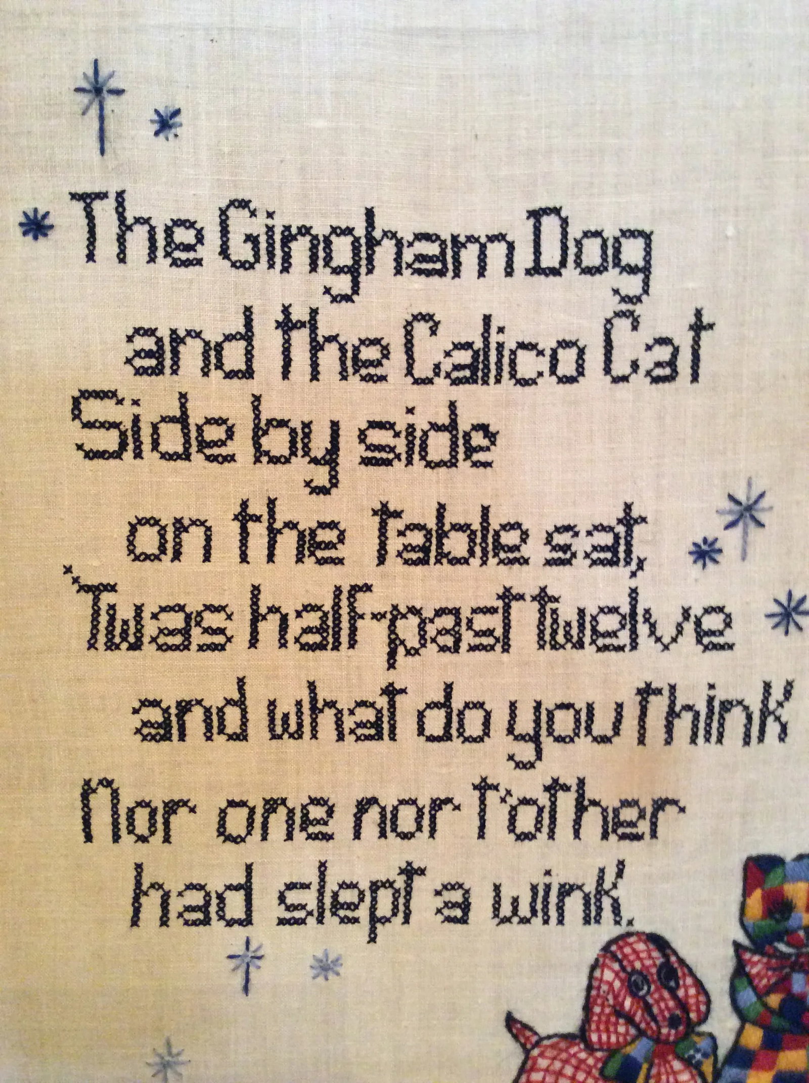 Mid Century Nursery Rhyme Cross Stitch - 8