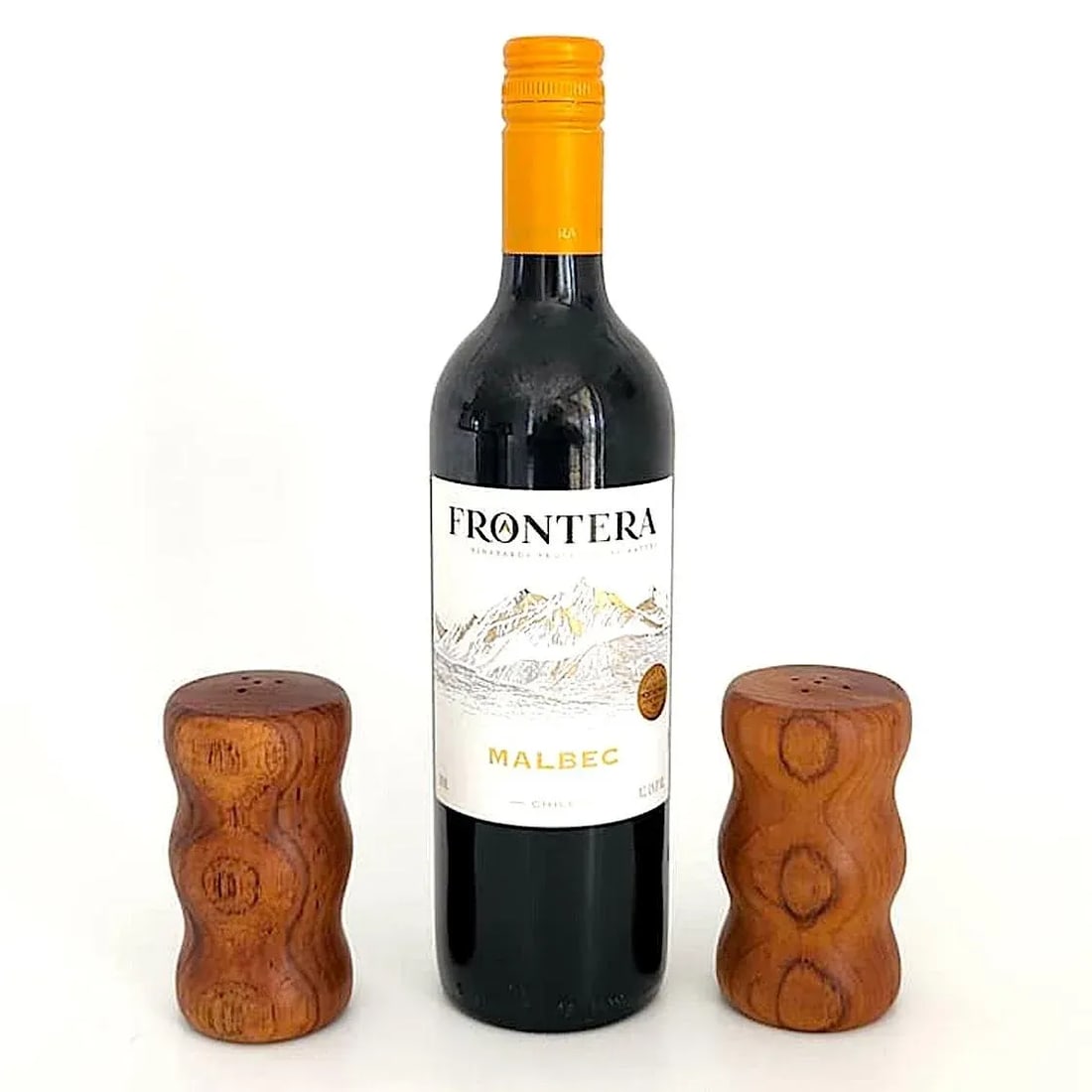 1970s Teak Wood Curvy Salt and Pepper Shakers, a Pair - 7