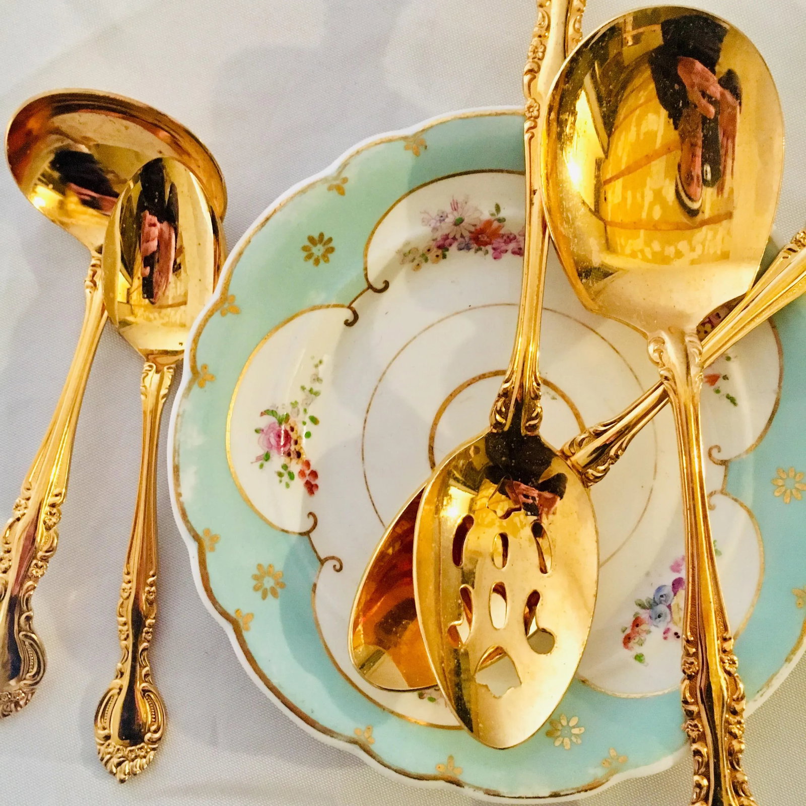 Baroque Gold Plated Serve Ware Set - 5 Pc. - 5