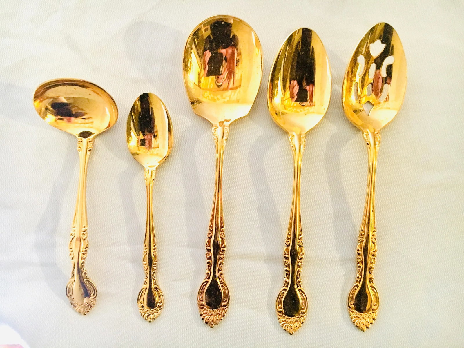 Baroque Gold Plated Serve Ware Set - 5 Pc. - 6