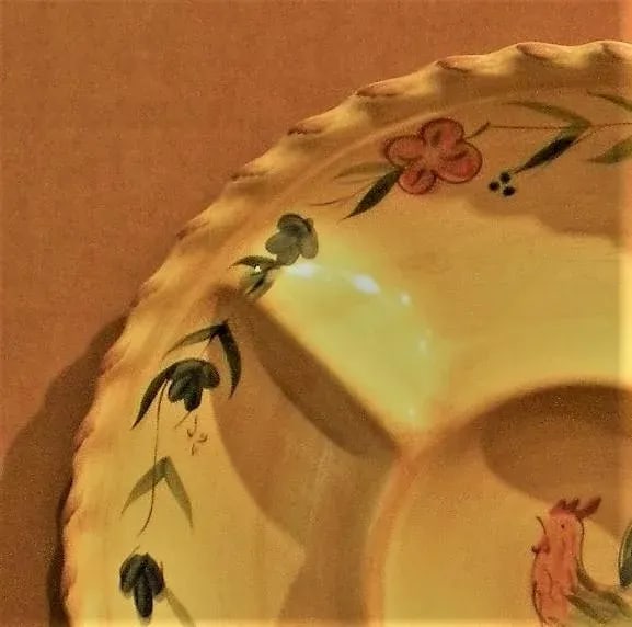 Vintage Handpainted Rooster Serving Platter - 5