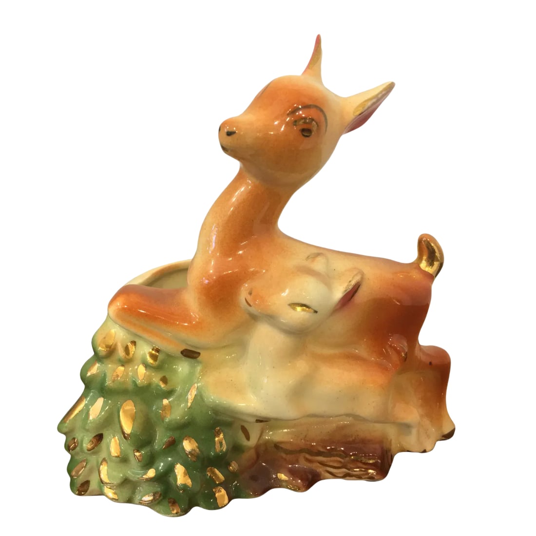 Vintage Mid Century Deer Planter: Adorable Vintage Mid Century Deer Planter. Great little accent piece for your space. Multiple uses. Fill with Succulents or a small plant, use as a trinket holder for keys or jewelry, or use as a