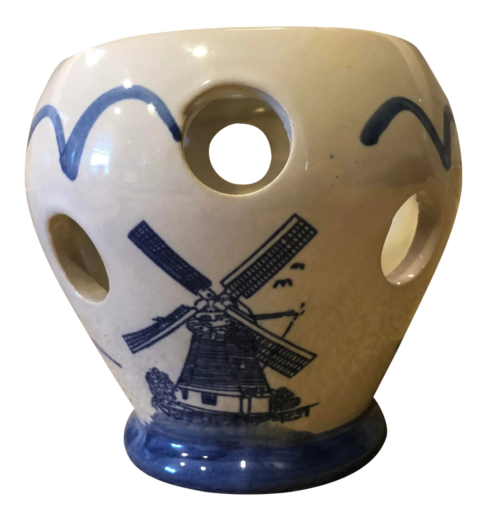 Vintage Delft-Like Bulb Forcer Vase: This unique and interesting bulb forcer belonged to my mother who loved gardening and also anything Delft! I always remember it in her kitchen window on a wide sill. It is a lovely addition to any win