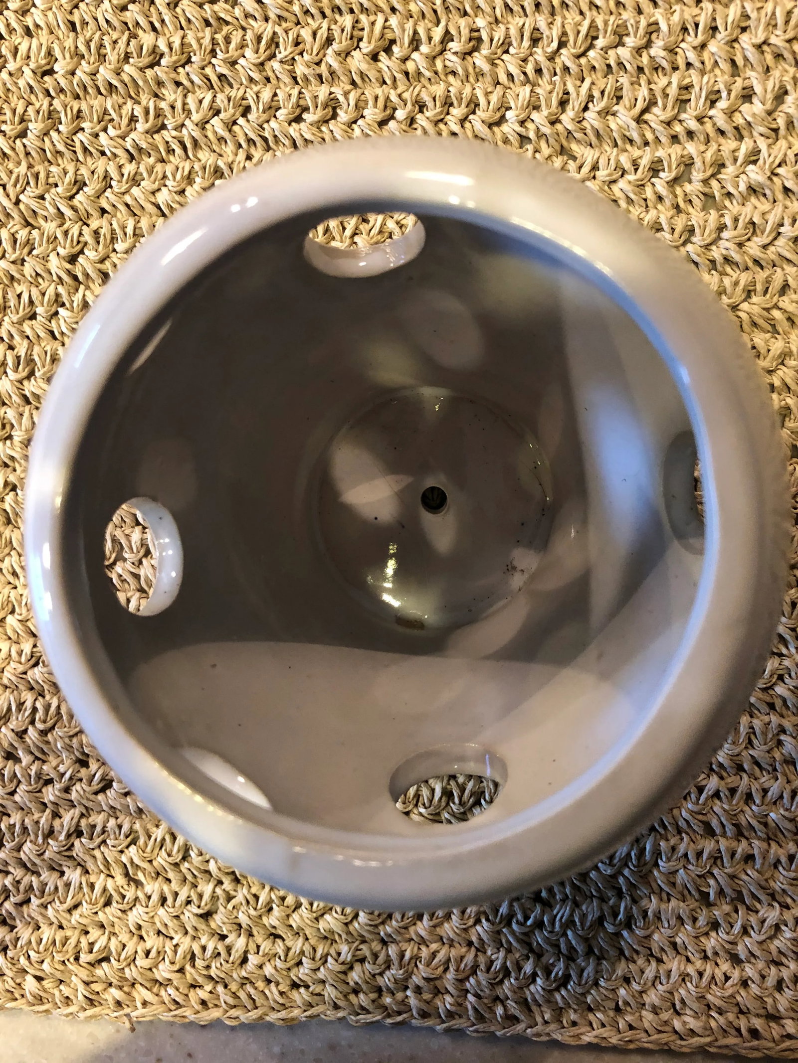 Vintage Delft-Like Bulb Forcer Vase - 3