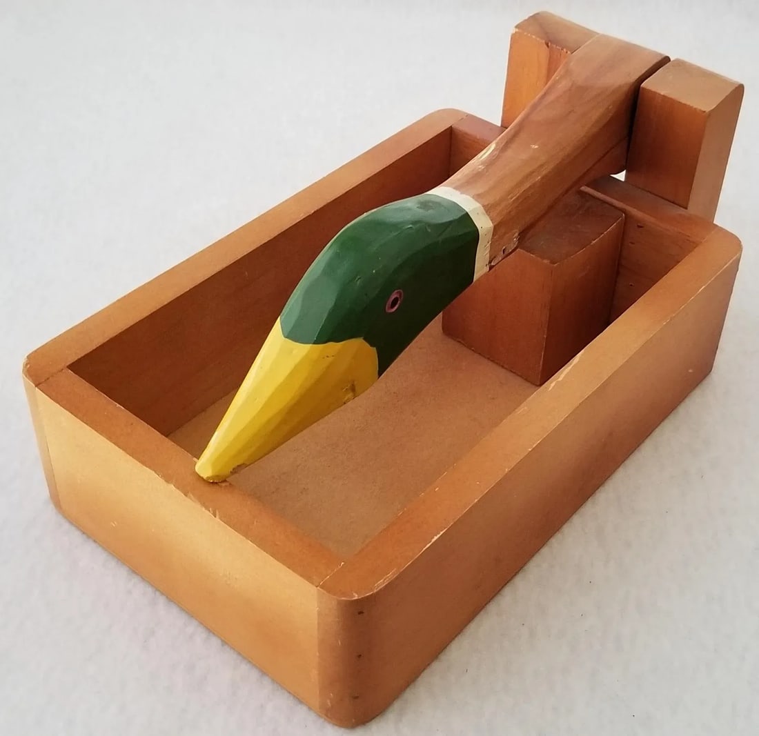 Vintage Wooden Mallard Duck Nutcracker - 3