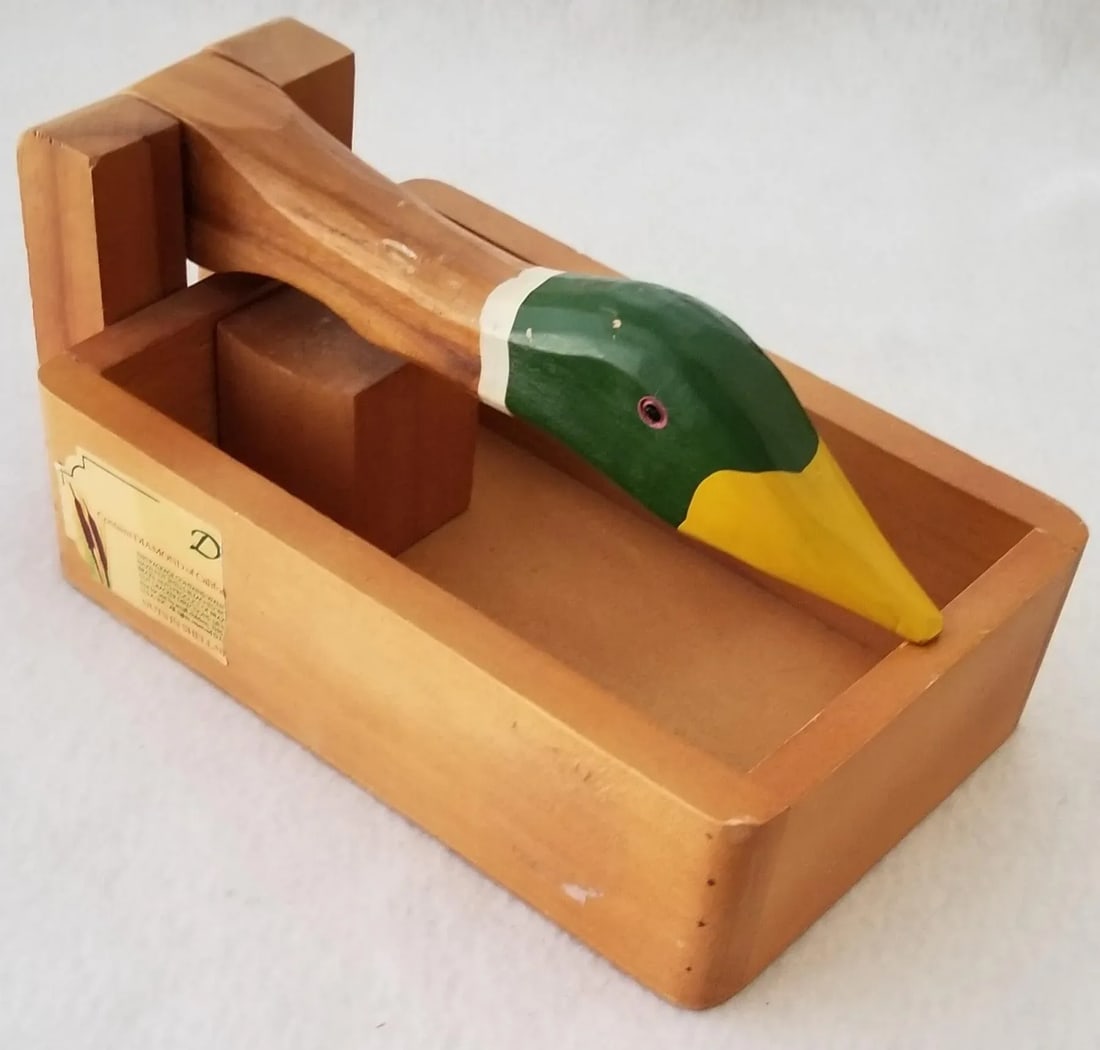 Vintage Wooden Mallard Duck Nutcracker - 9