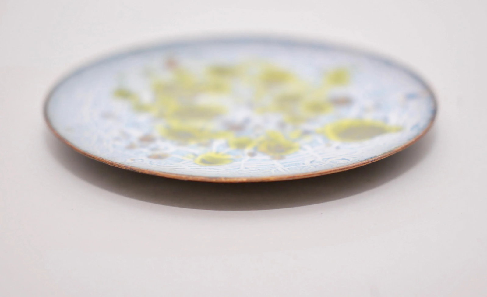 Vintage Enamel on Copper Plate - Signed - 3