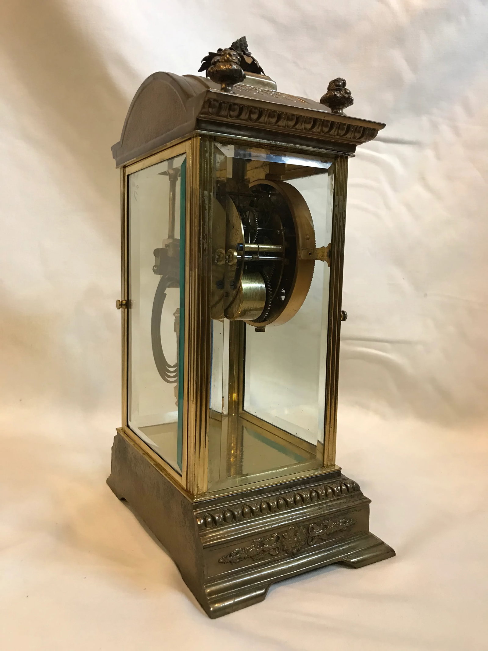 Early 20th Century Early Brass Seth Thomas Crystal Regulator Clock - 10