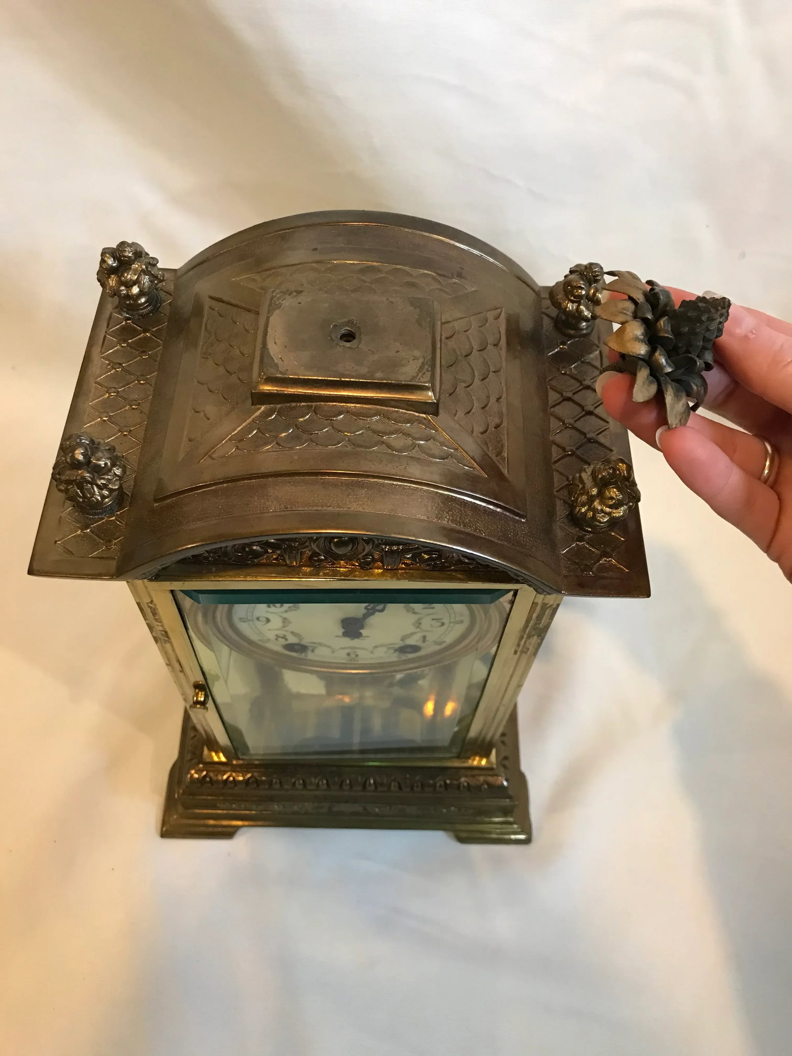 Early 20th Century Early Brass Seth Thomas Crystal Regulator Clock - 12