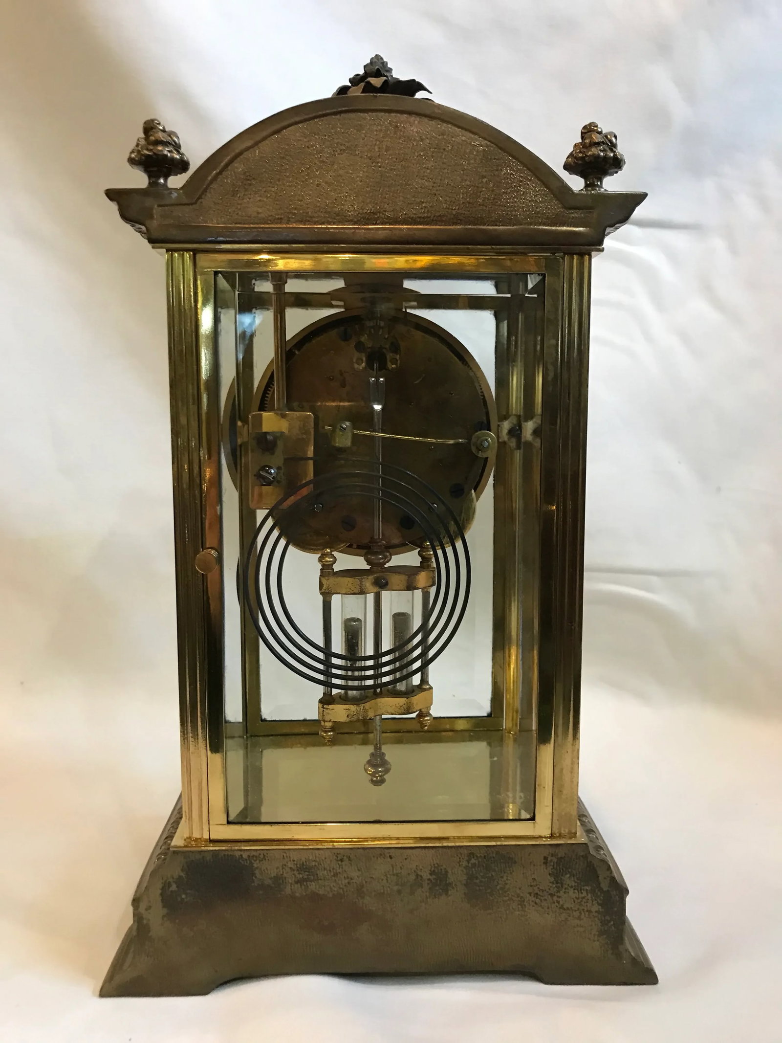 Early 20th Century Early Brass Seth Thomas Crystal Regulator Clock - 6