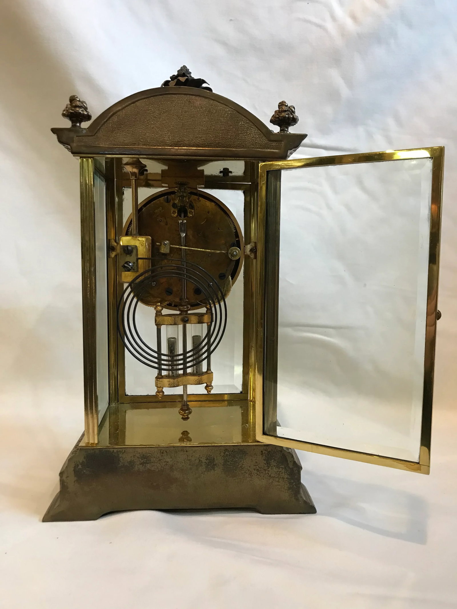 Early 20th Century Early Brass Seth Thomas Crystal Regulator Clock - 7