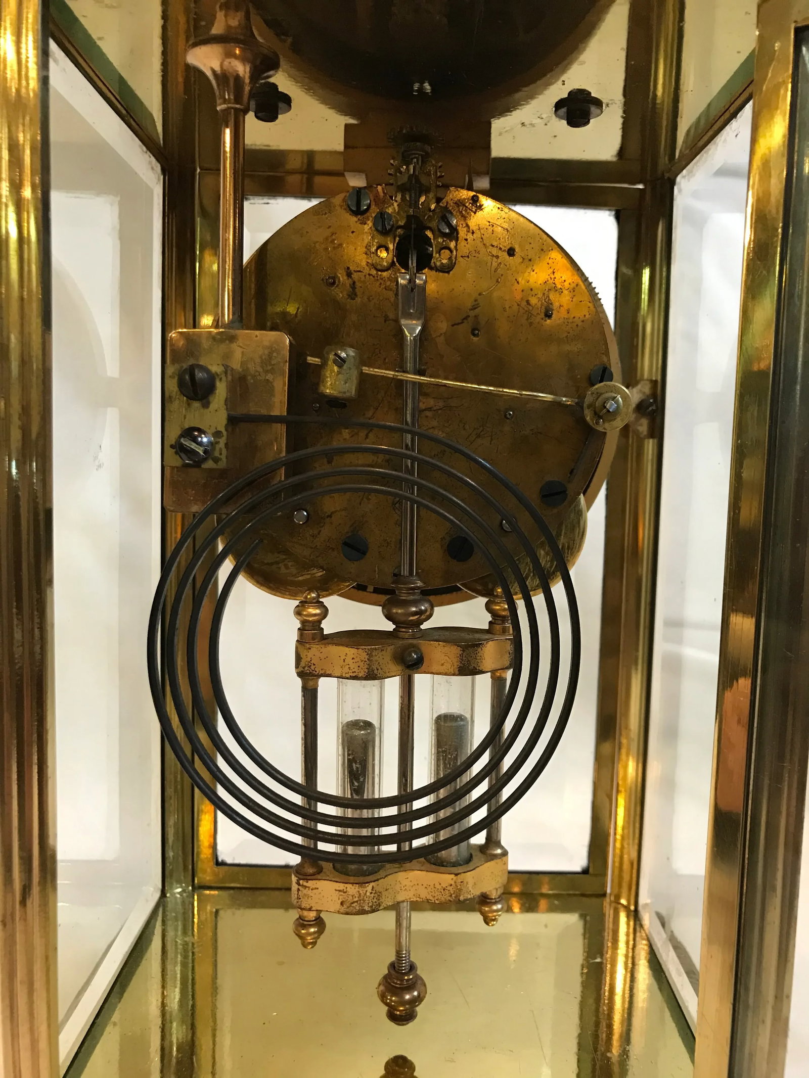 Early 20th Century Early Brass Seth Thomas Crystal Regulator Clock - 8