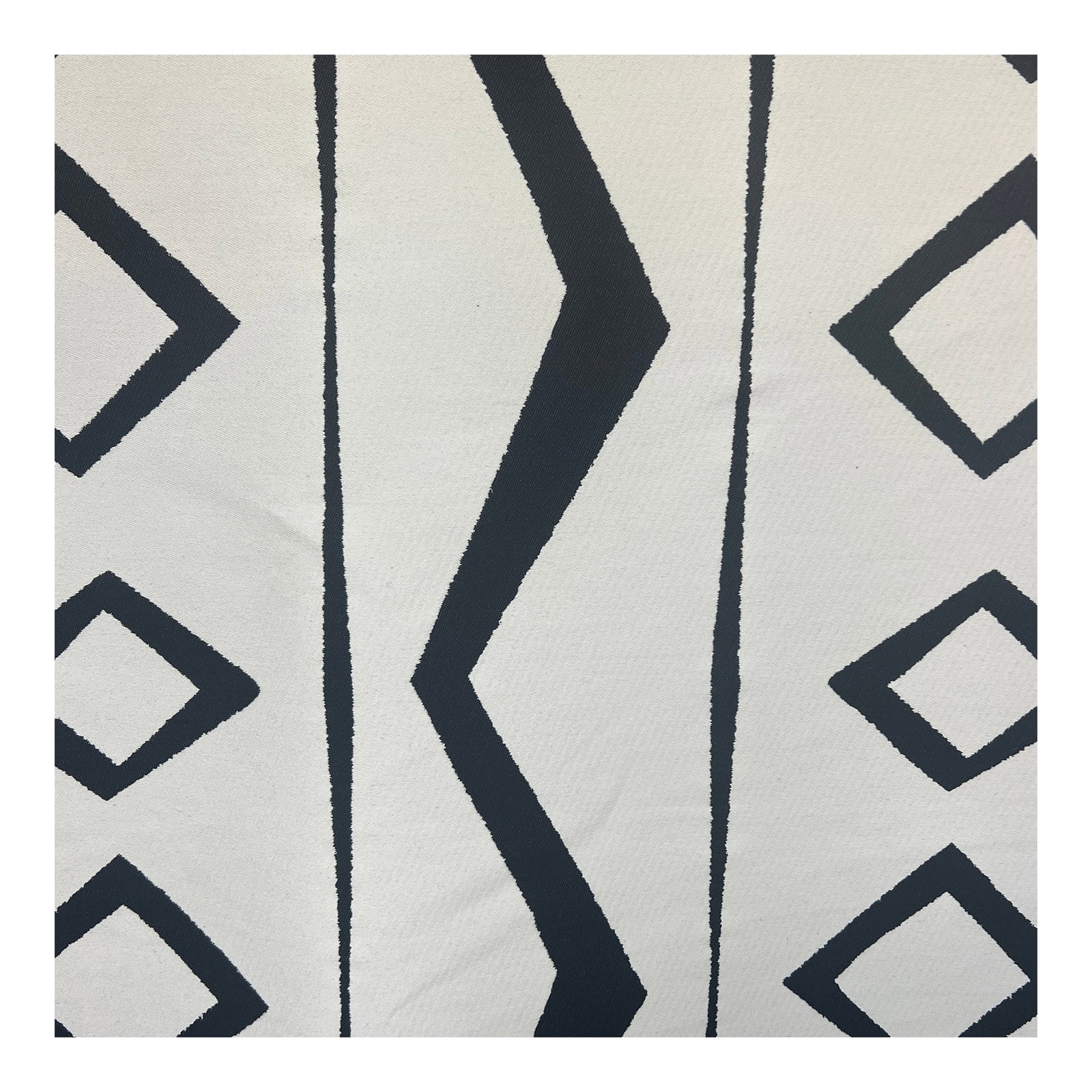 Pierre Frey Rocky Boy Black and Off White Geometric Fabric - 3 Yards: Pierre Frey Rocky Boy Black and Off White Geometric Fabric - 3 Yards Condition: Alterations: Original Condition Unaltered Imperfections: Some Imperfections Condition Notes: Remnant- not used- new