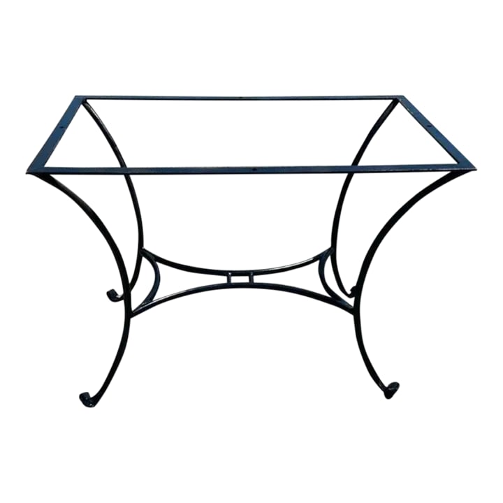 Summer Classics Wrought Iron Table Base: Perfect for your outdoor space! It measures about 3'x2'x29 Very sturdy and durable! Originally over $750! Condition: Alterations: Original Design Modified Imperfections: Some Imperfections Condition