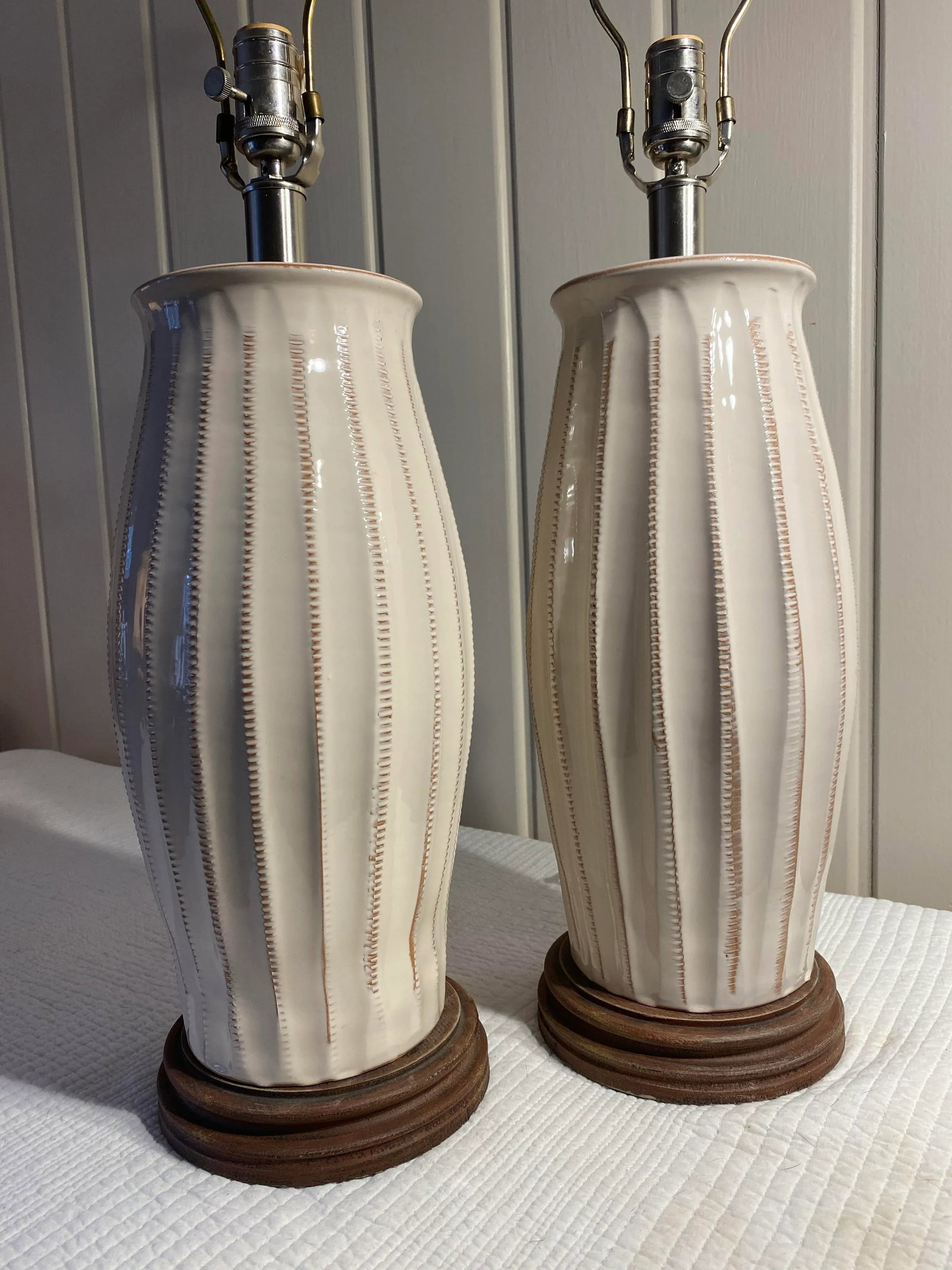 Vietri Italian Ceramic Table Lamps - a Pair - 3