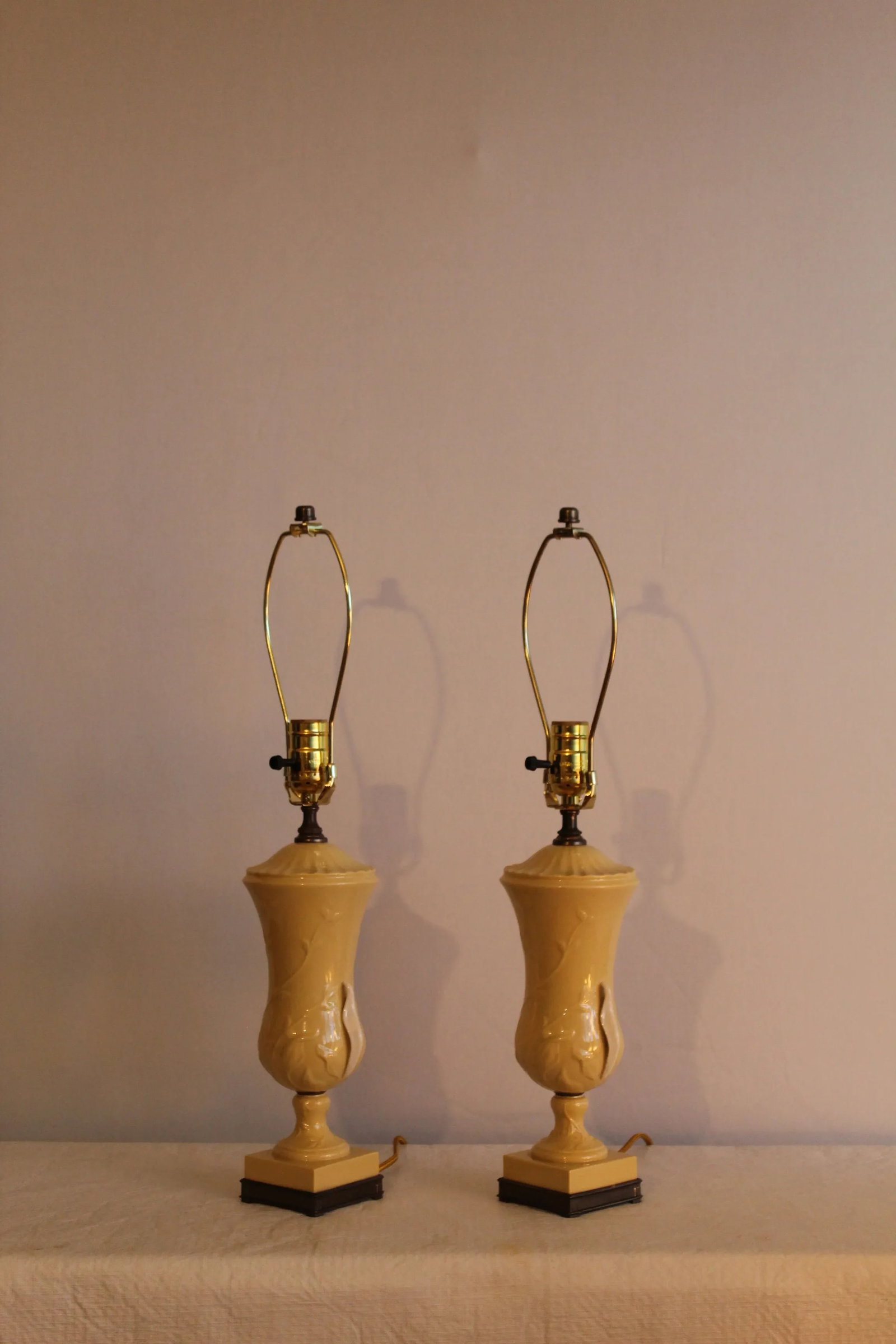 1930s Lenox China Lamps - a Pair - 2