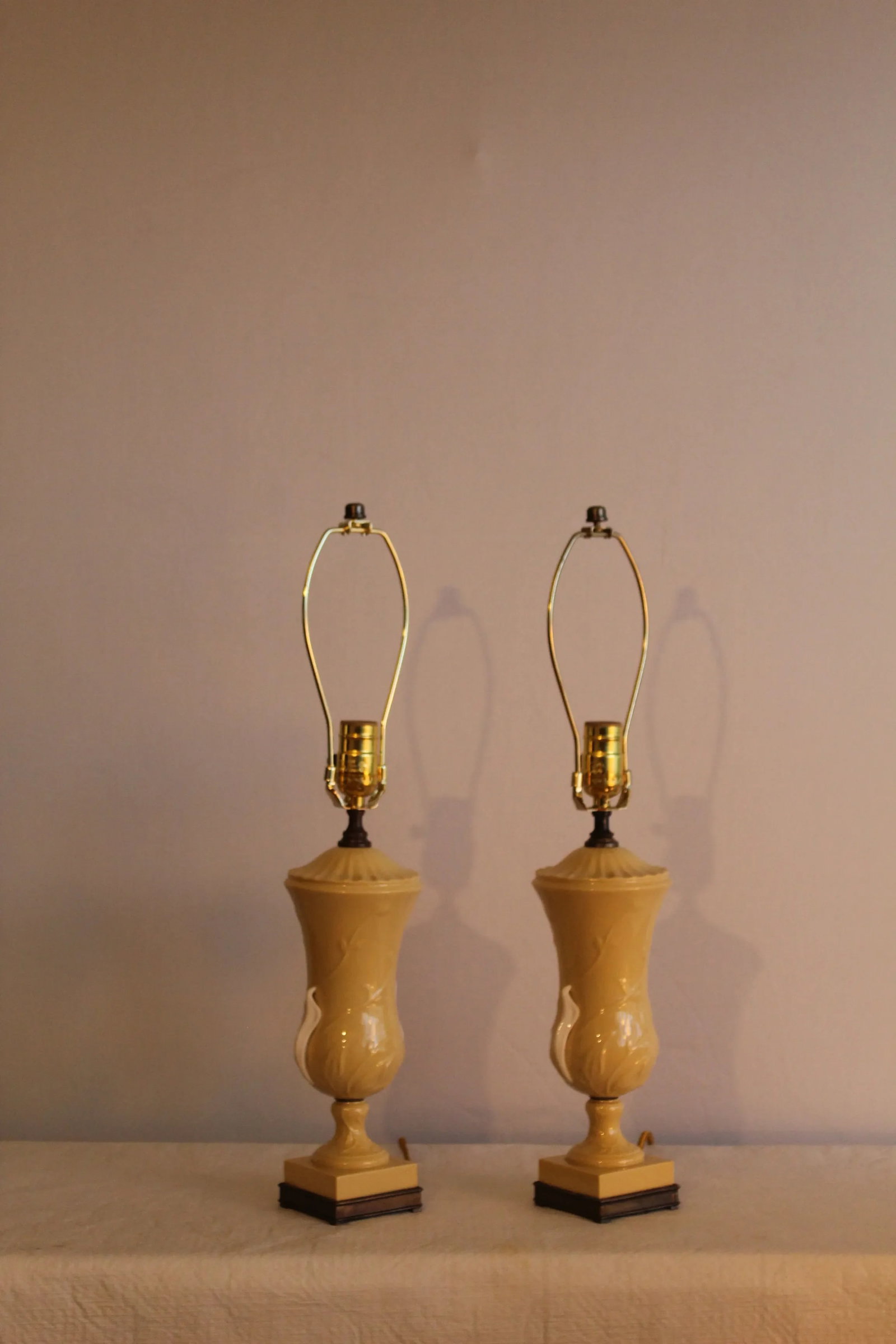 1930s Lenox China Lamps - a Pair - 4
