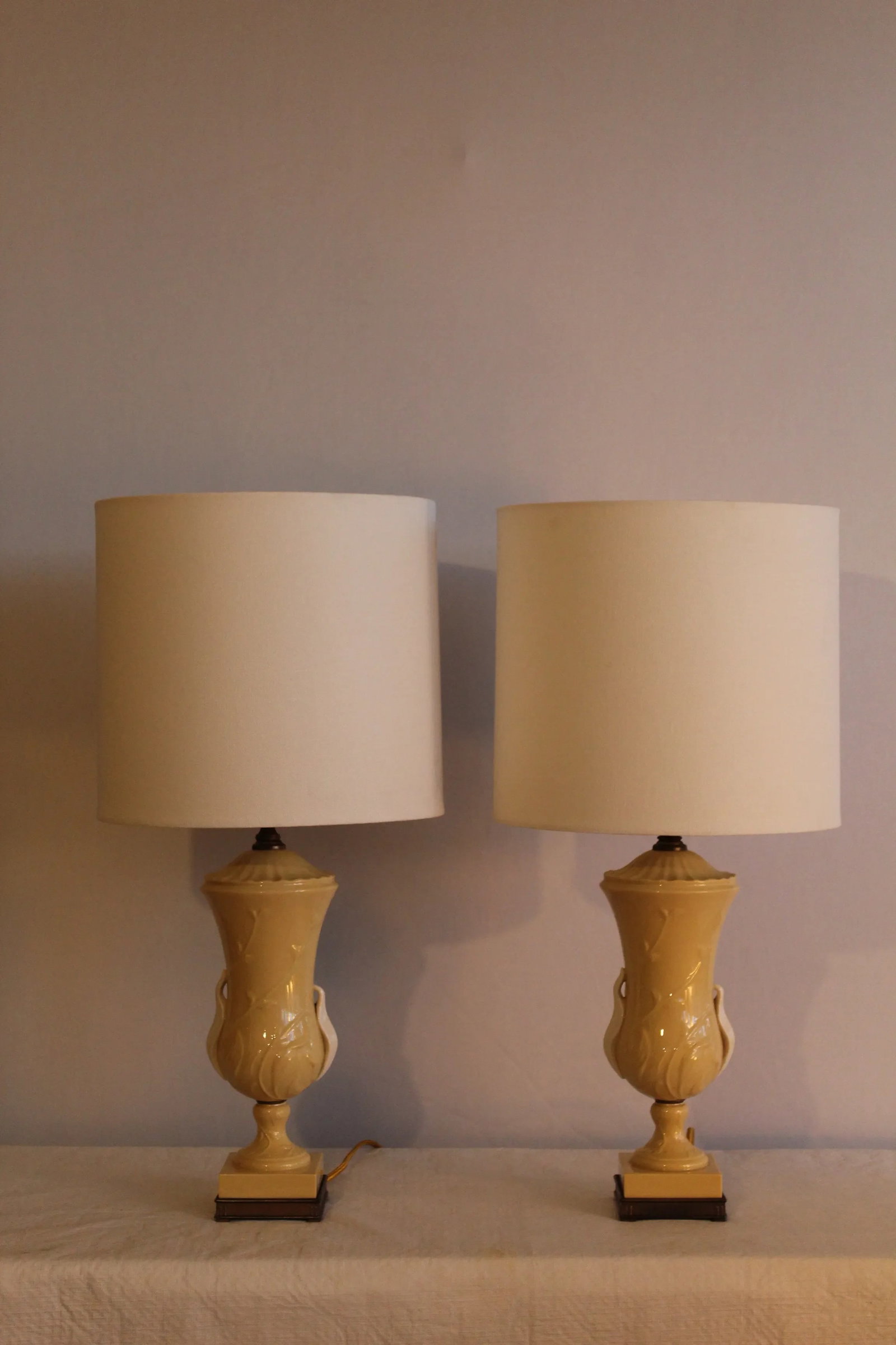 1930s Lenox China Lamps - a Pair - 6