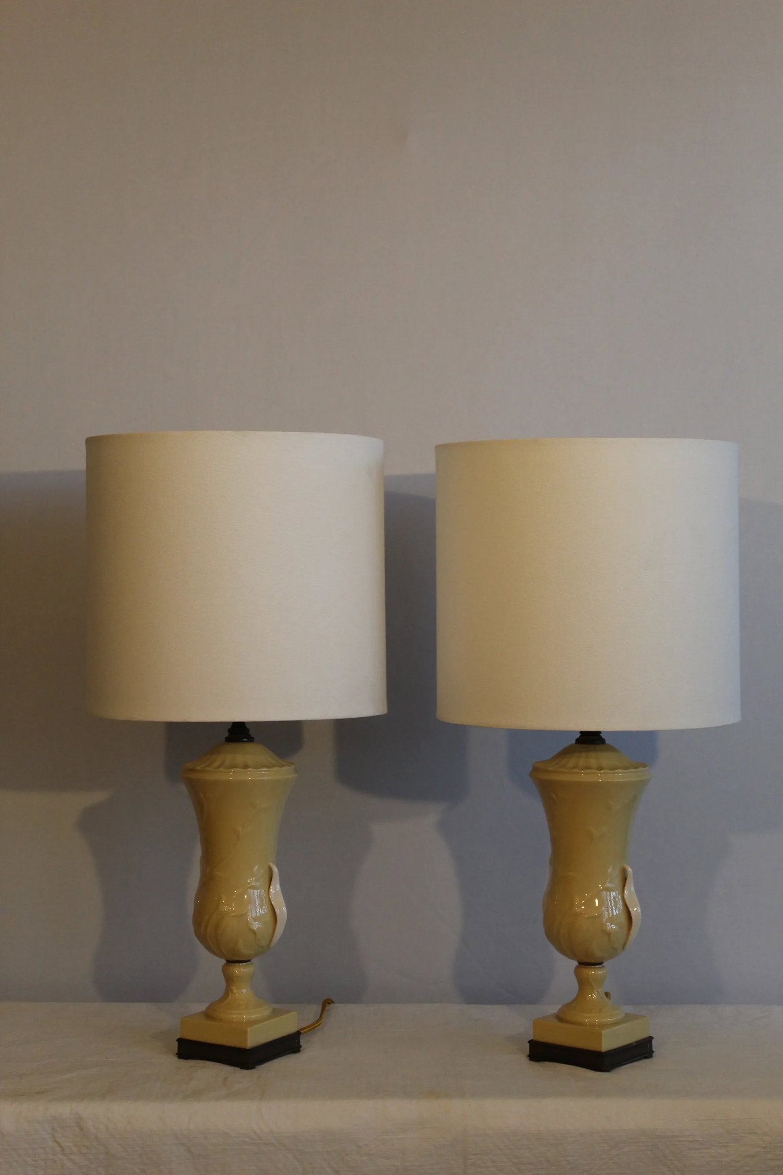 1930s Lenox China Lamps - a Pair - 7